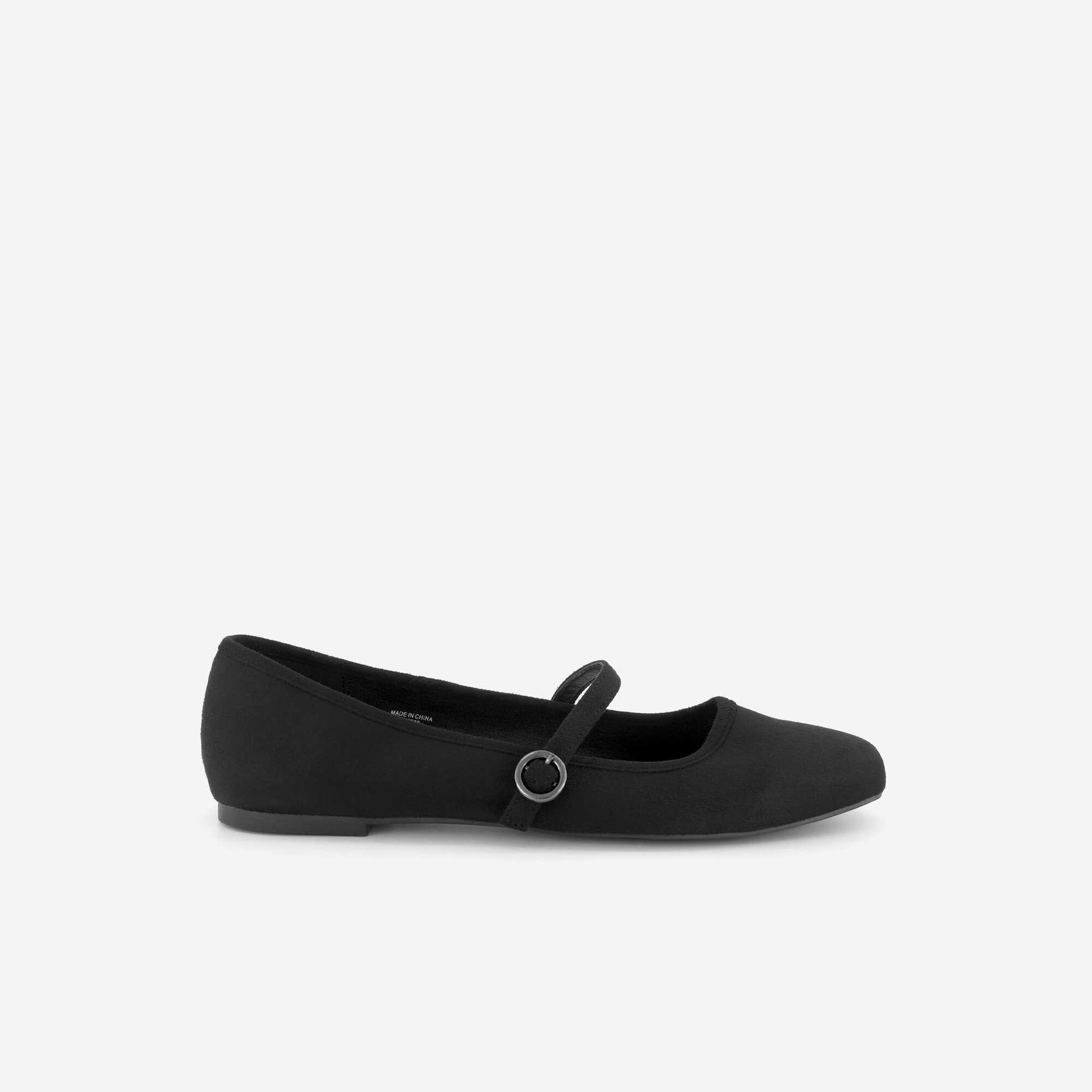 Ballerinas with strap BLACK