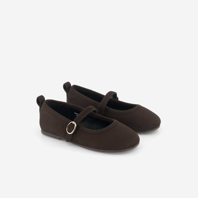 Ballerinas with straps BROWN