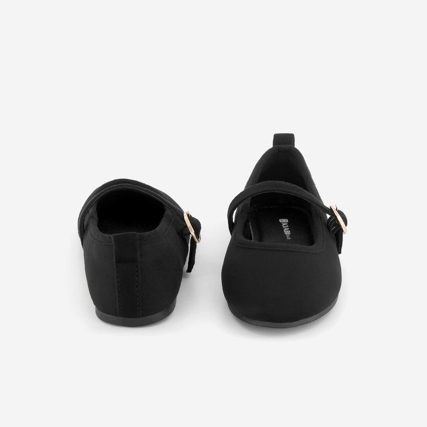 Ballerinas with straps BLACK
