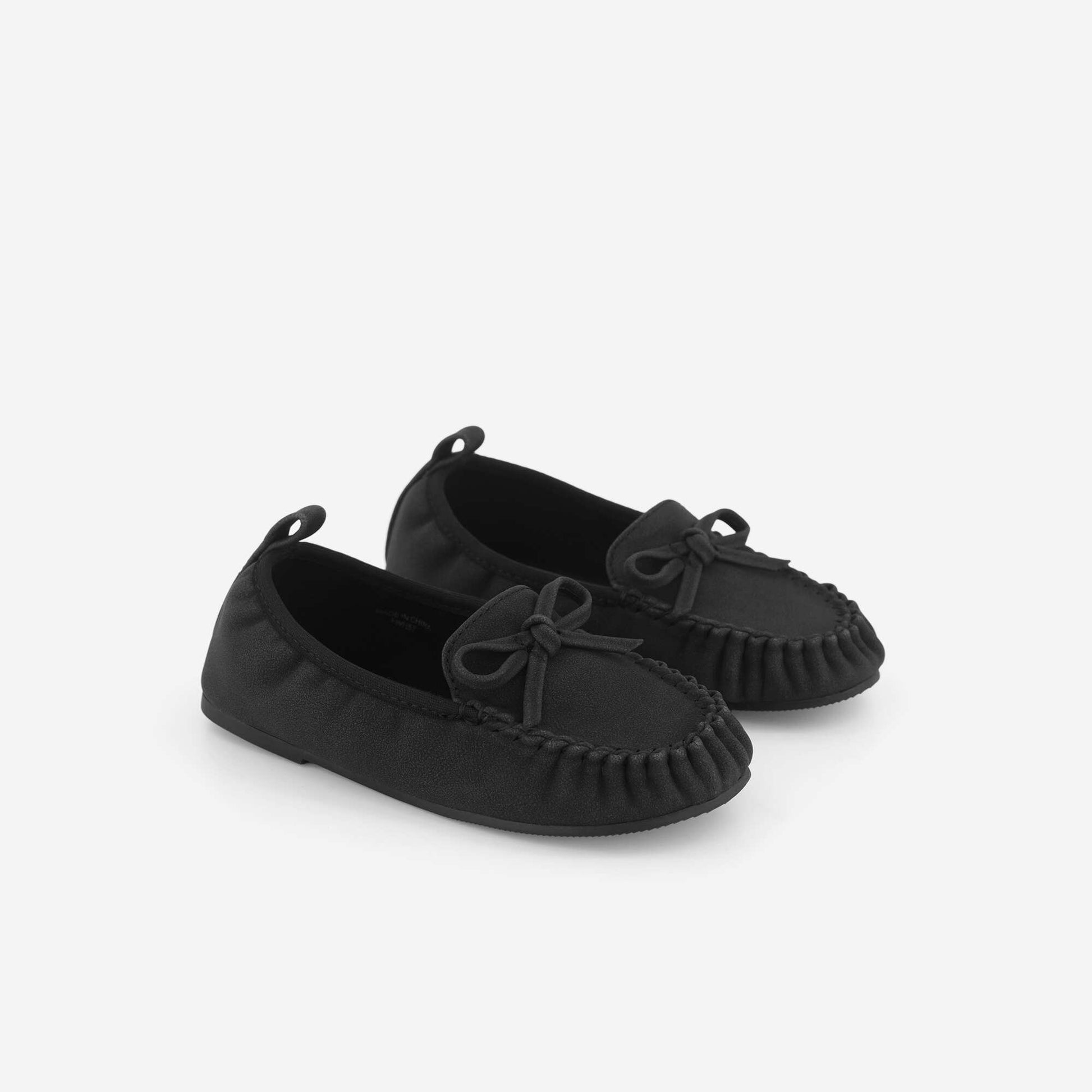 Bow Detail Loafers BLACK