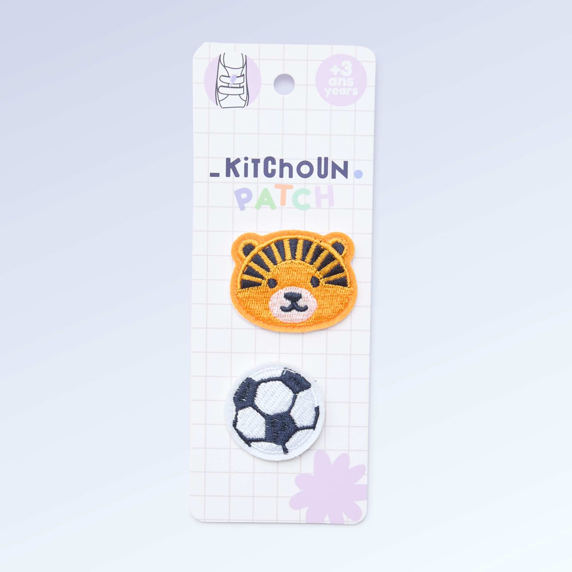 Set of 2 slip-on patches to personalize your \'Kitchoun\' sneakers YELLOW