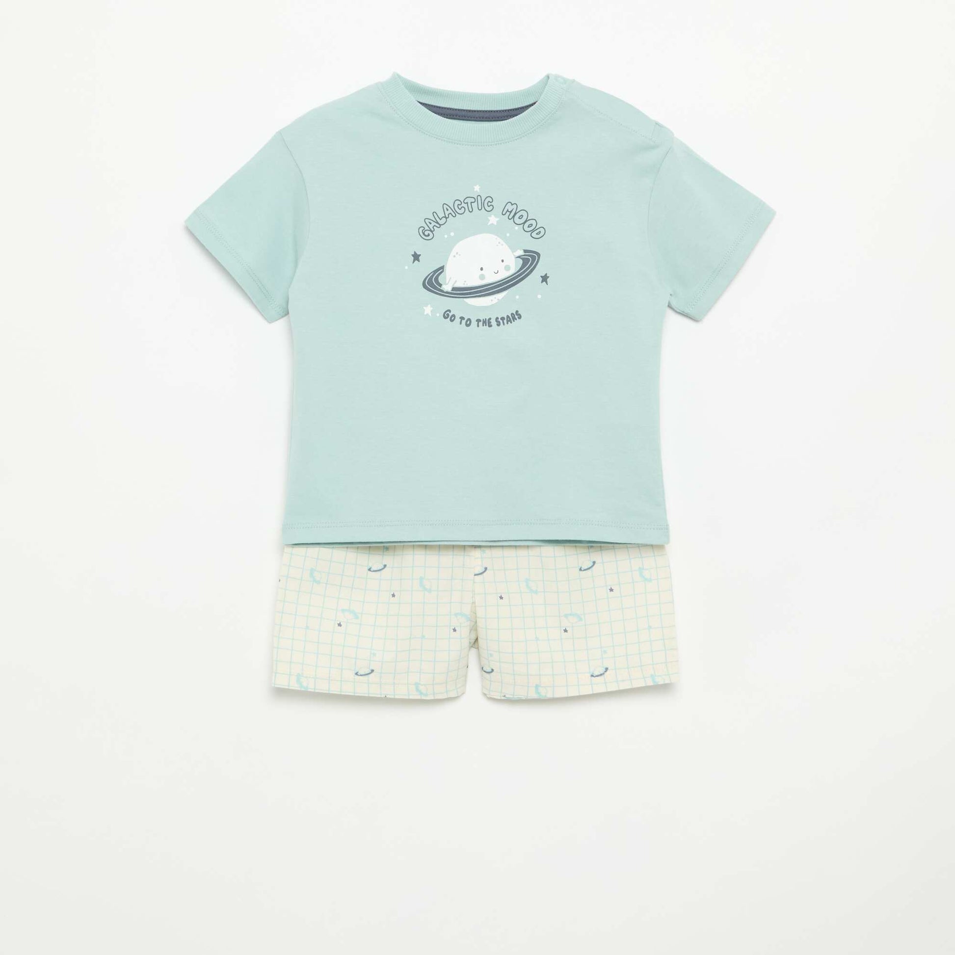 Short pajamas + t-shirt - 2 pieces BLUE