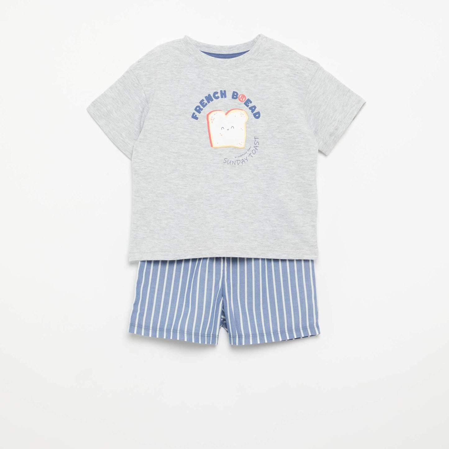 Short pajamas + t-shirt - 2 pieces GREY