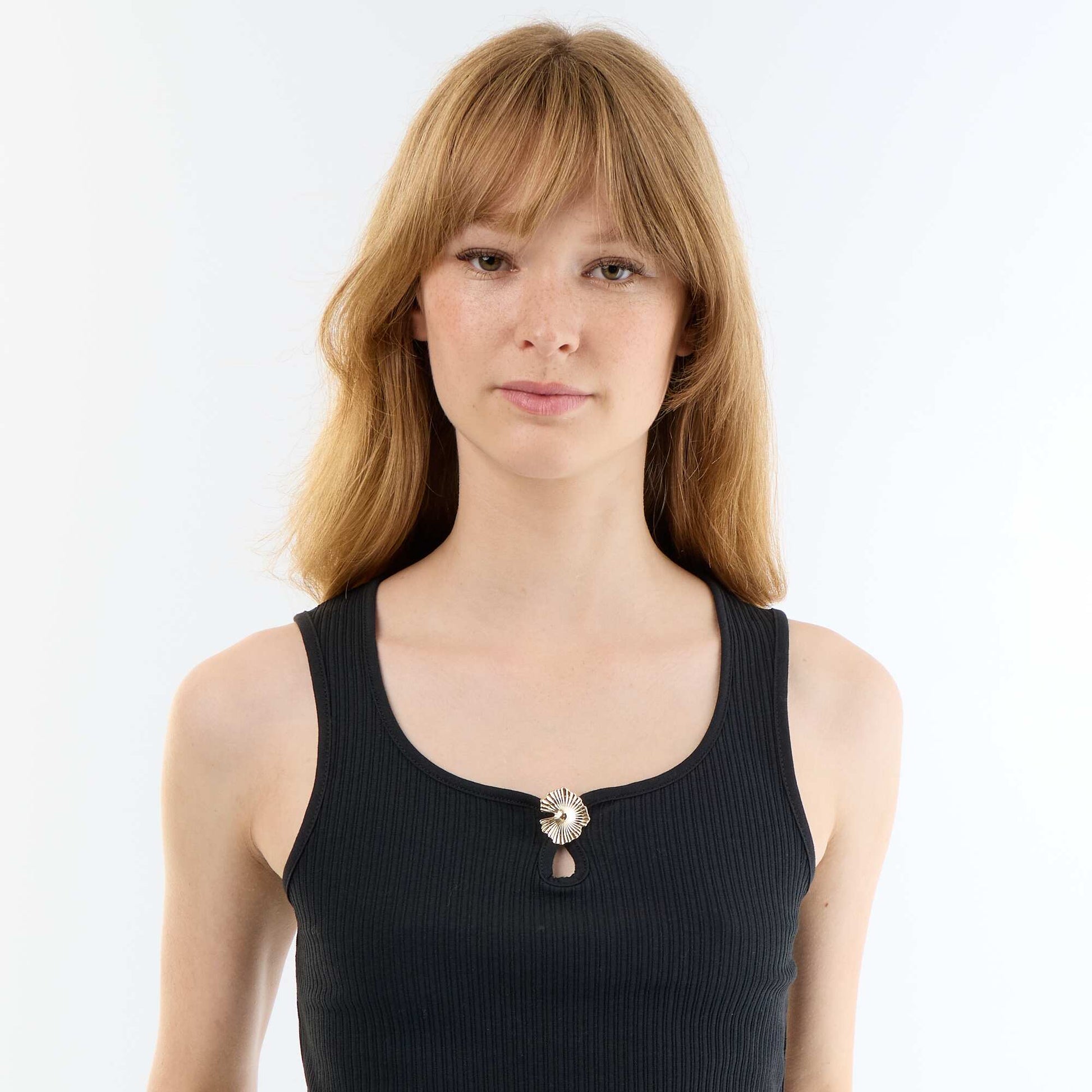Sleeveless Tank Top BLACK
