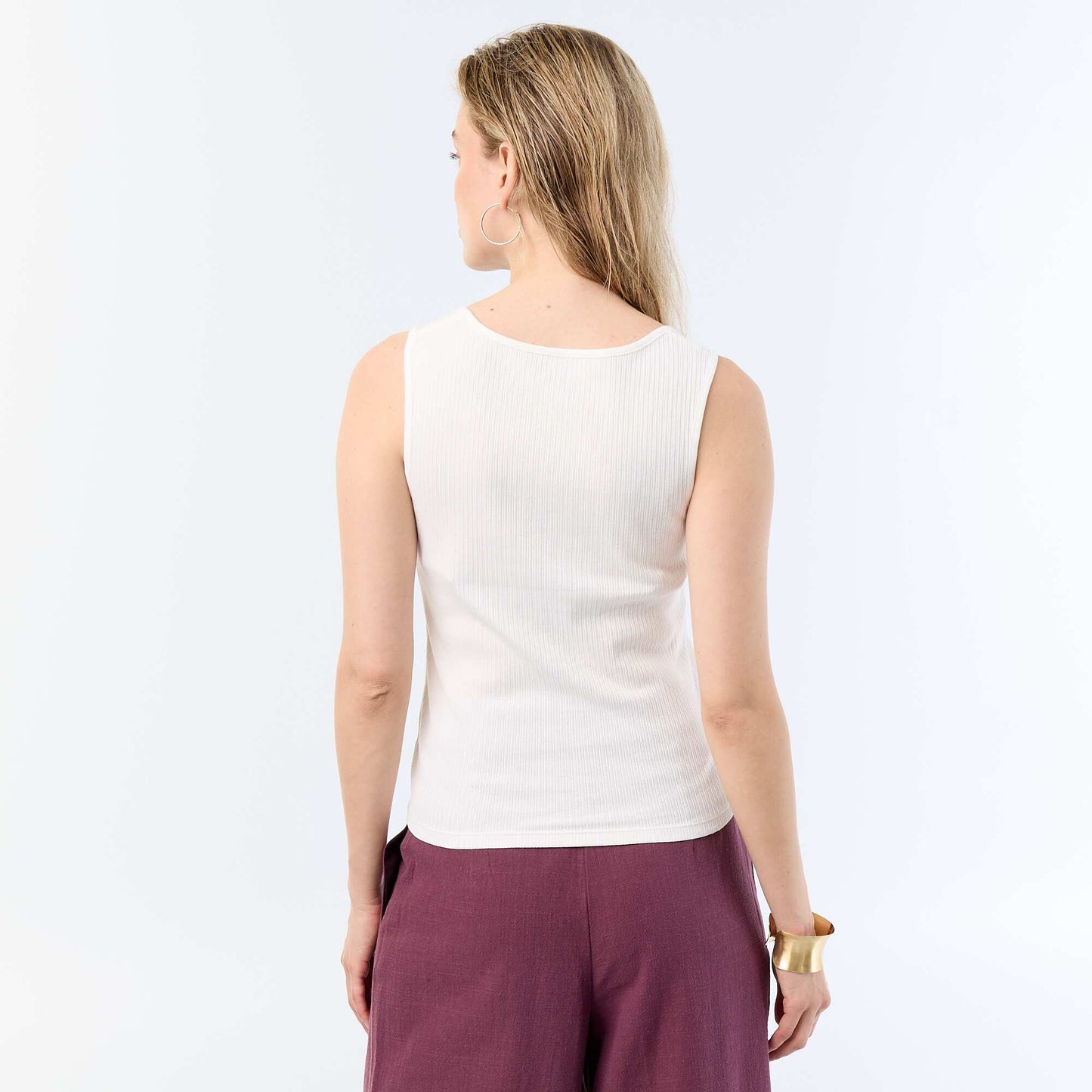 Sleeveless Tank Top WHITE
