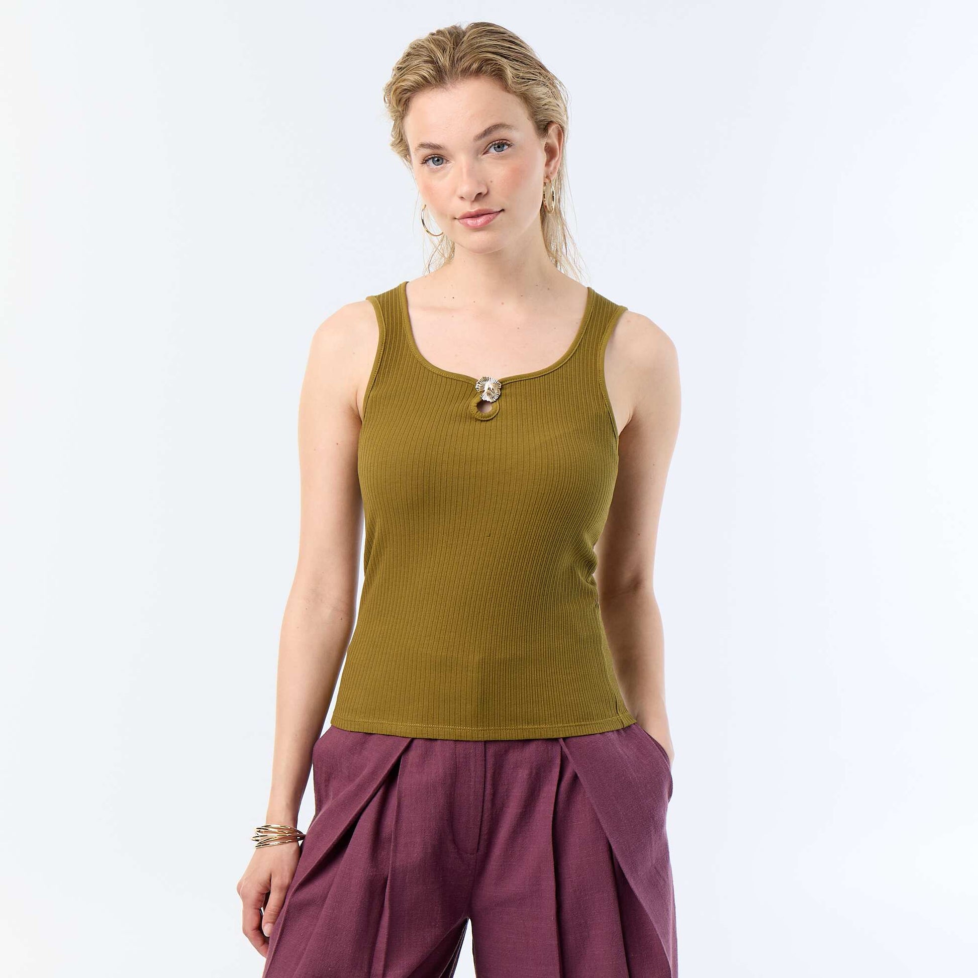 Sleeveless Tank Top GREEN