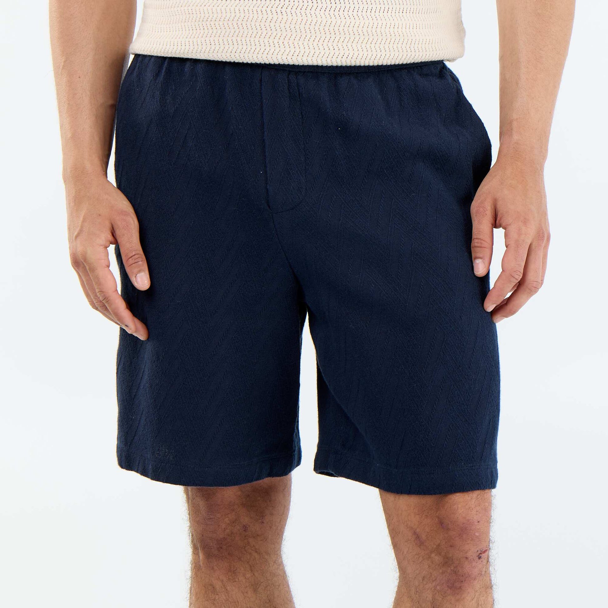 Lightweight Fleece Bermuda Shorts BLUE