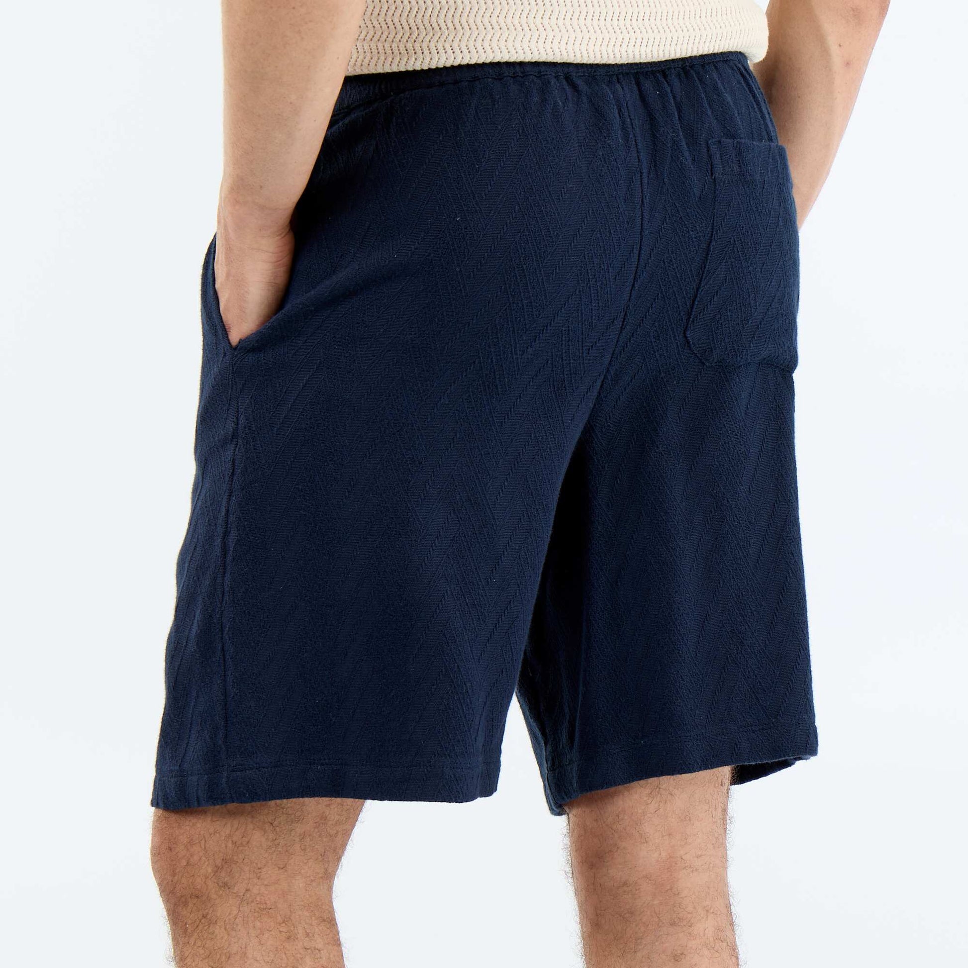 Lightweight Fleece Bermuda Shorts BLUE