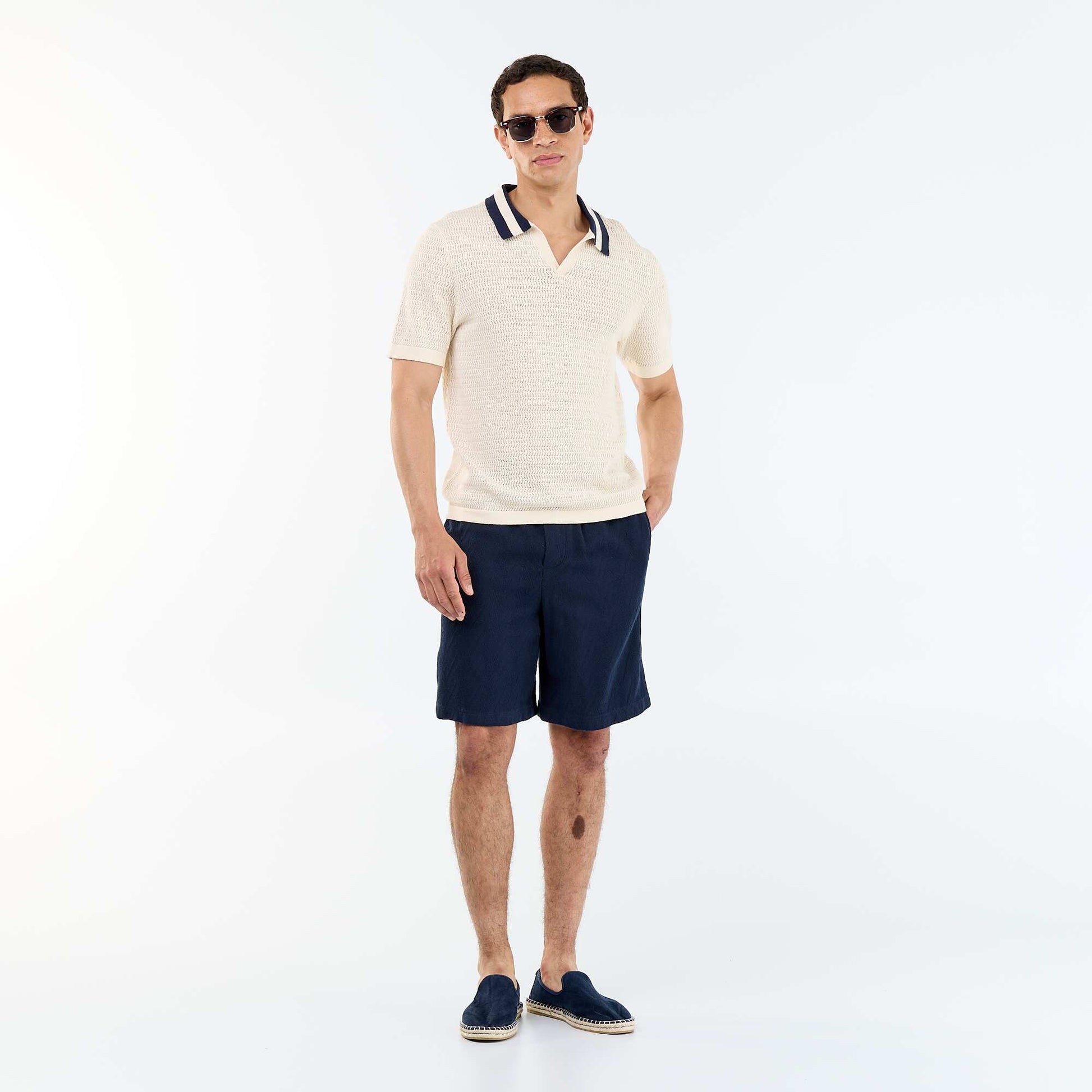 Lightweight Fleece Bermuda Shorts BLUE