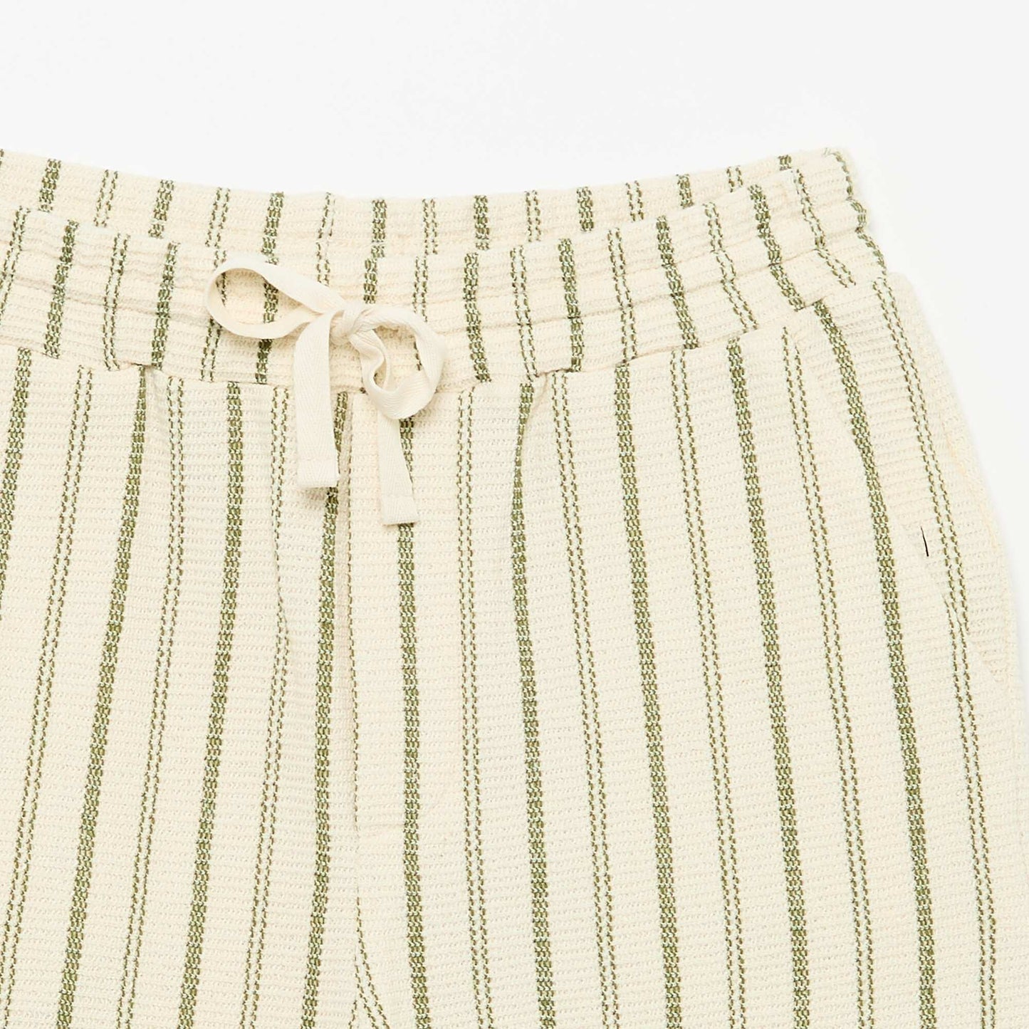 Striped Knit Shorts BEIGE