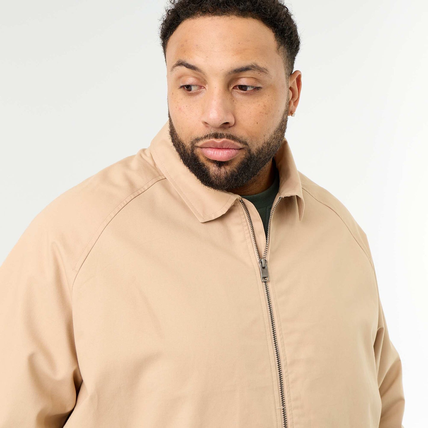 Short plain jacket BEIGE
