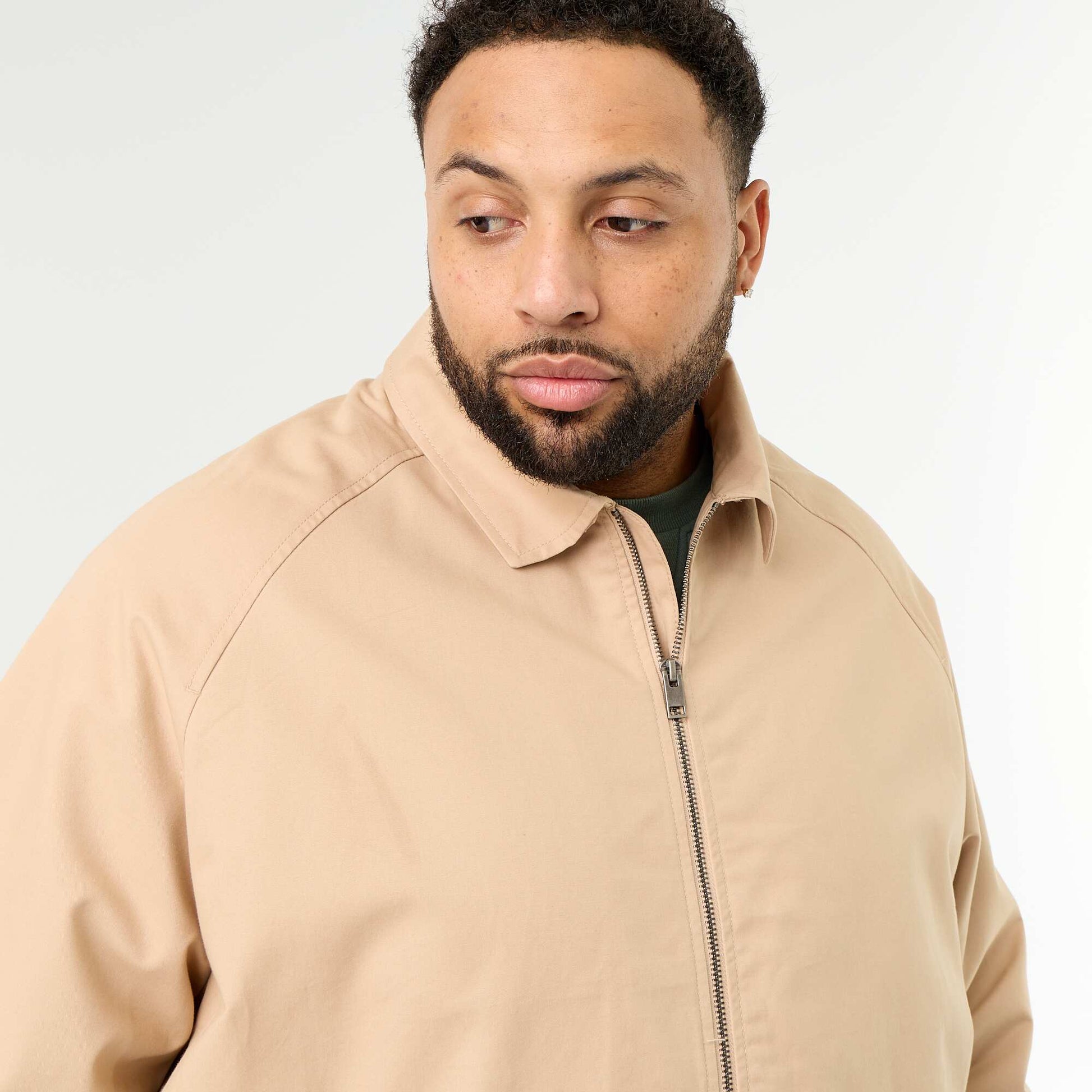 Short plain jacket BEIGE