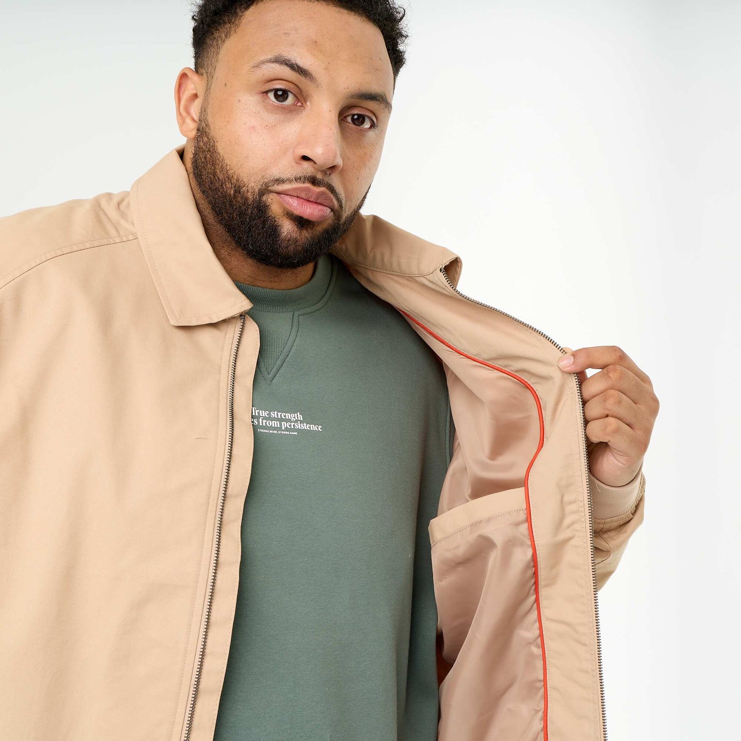 Short plain jacket BEIGE