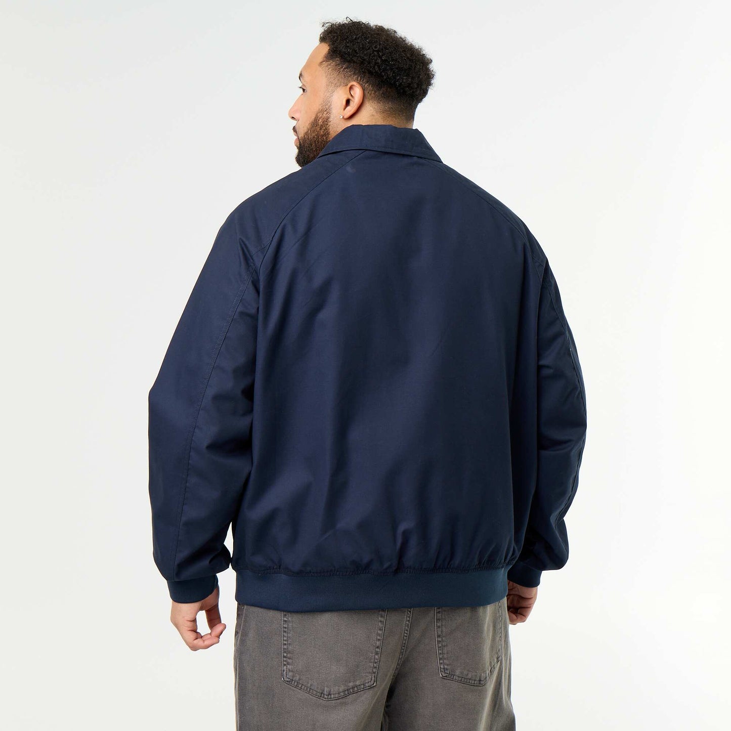 Short plain jacket BLUE