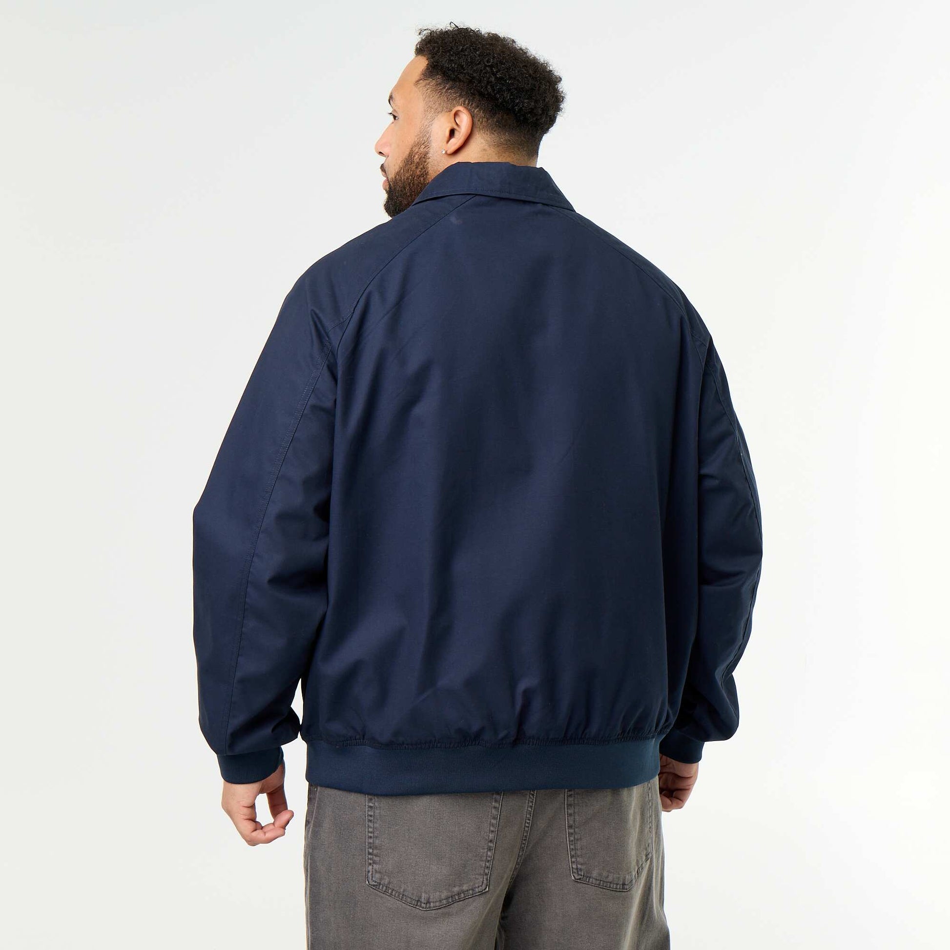 Short plain jacket BLUE