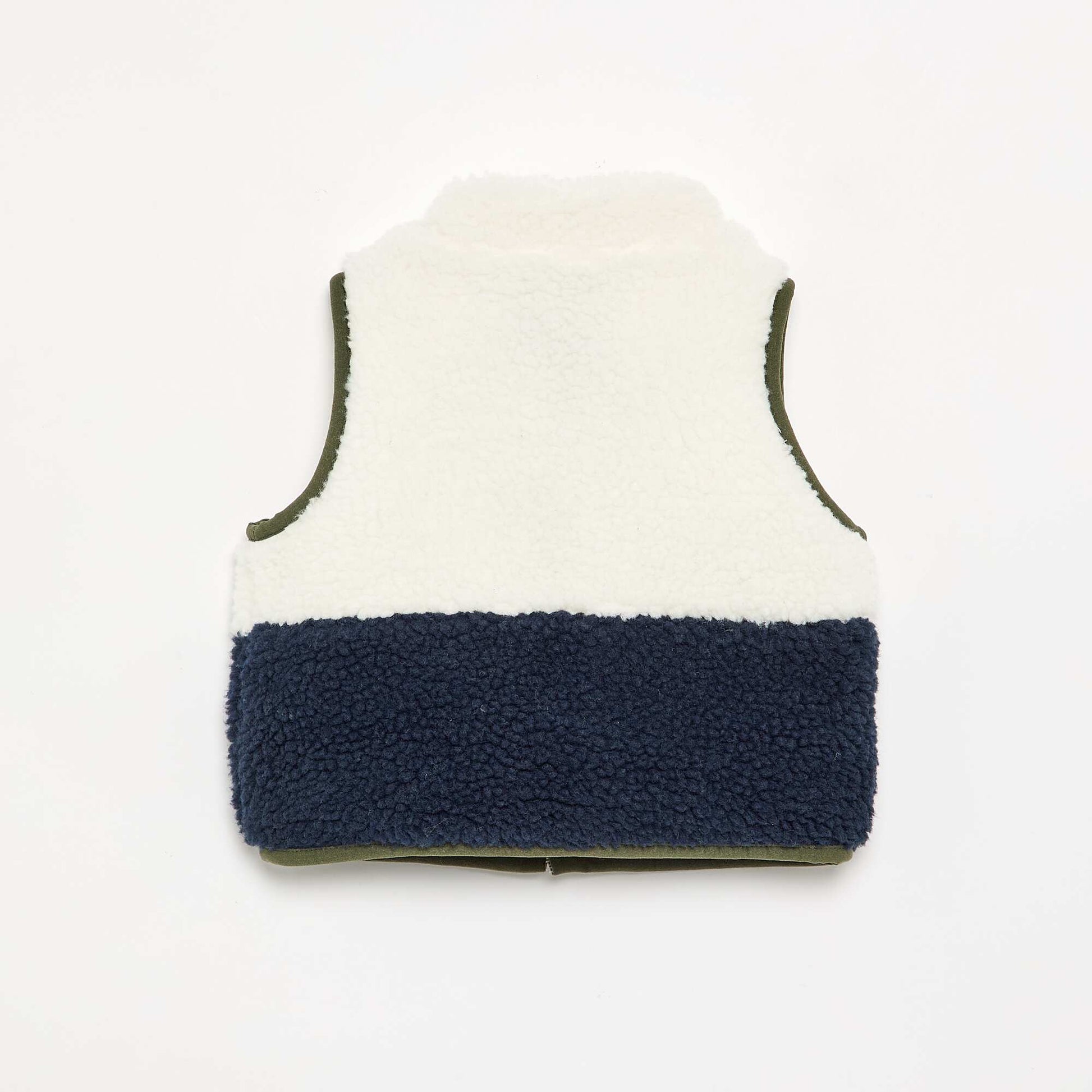 Sleeveless Teddy Fleece Jacket BEIGE
