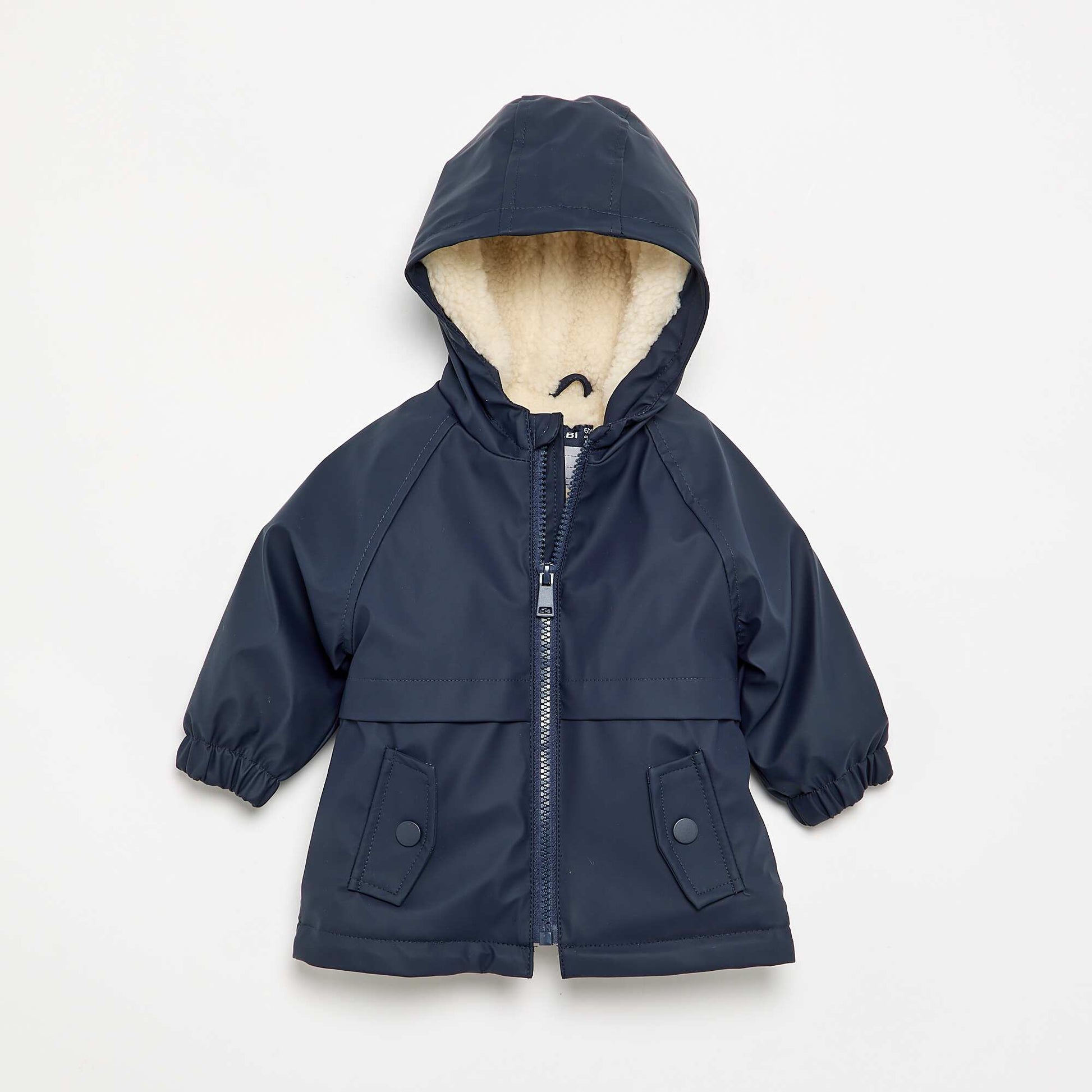 Lined hooded parka BLUE