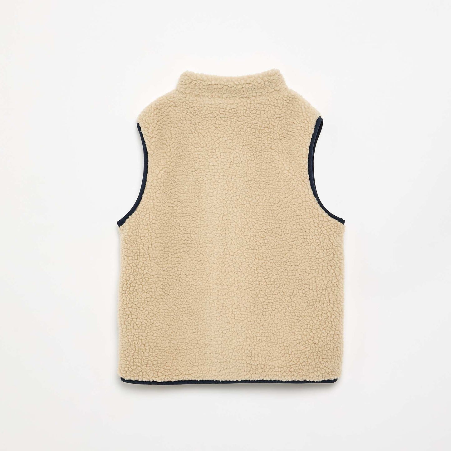 Faux Shearling Sleeveless Vest WHITE