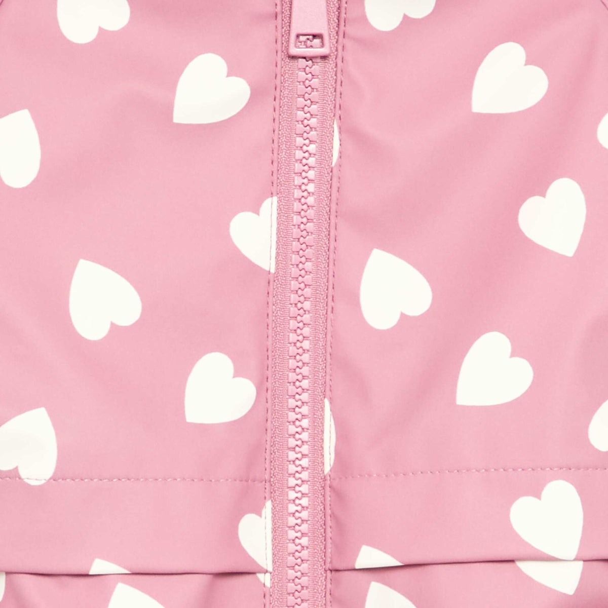 Hooded water-repellent parka PINK