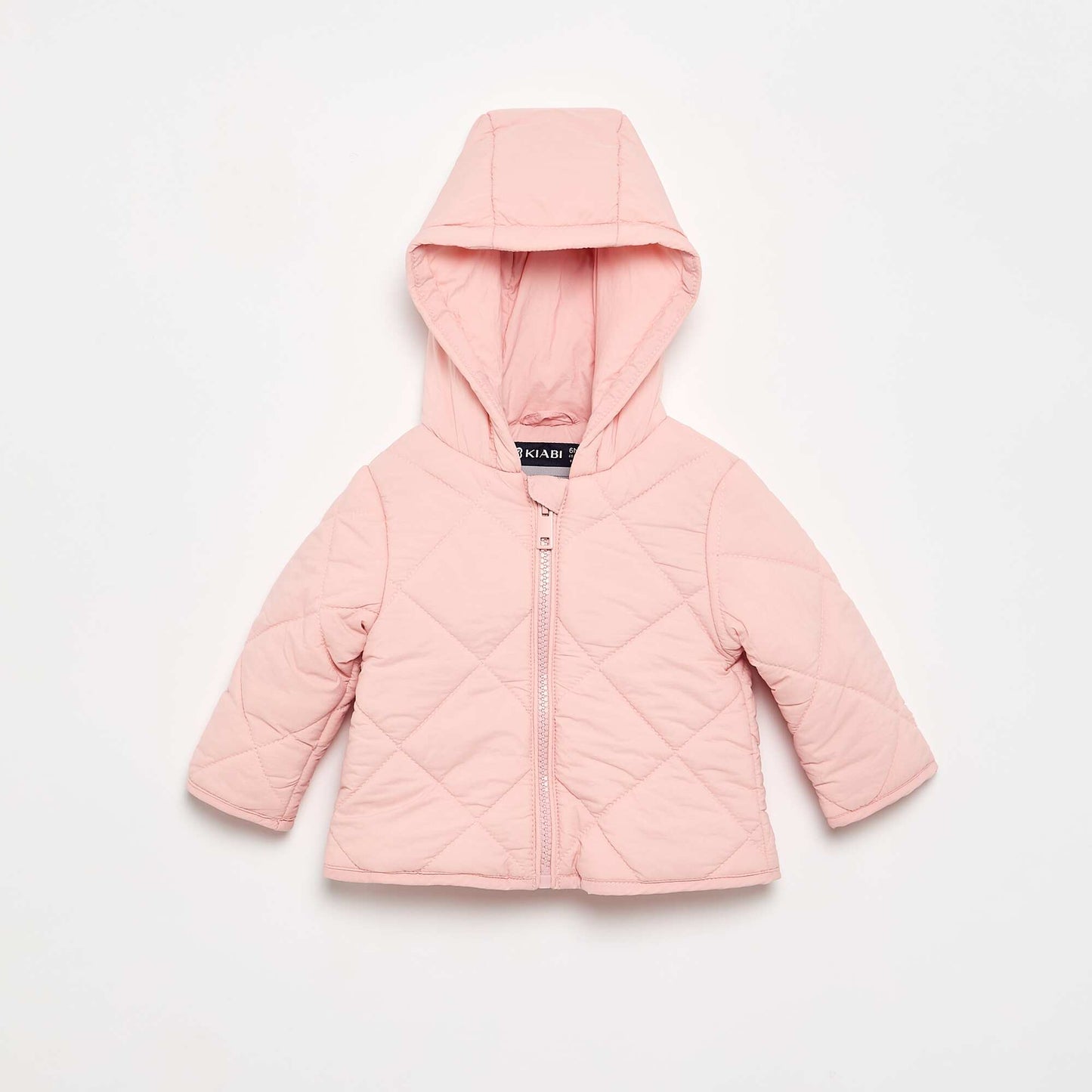 Hooded quilted jacket PINK
