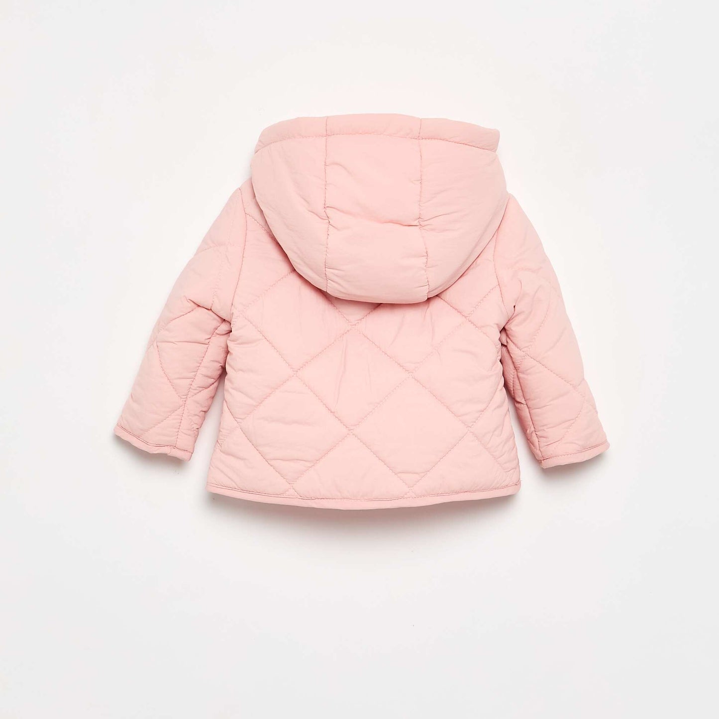 Hooded quilted jacket PINK