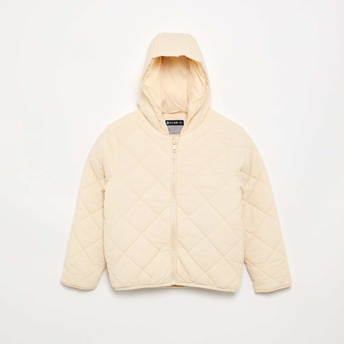 Hooded padded jacket BEIGE