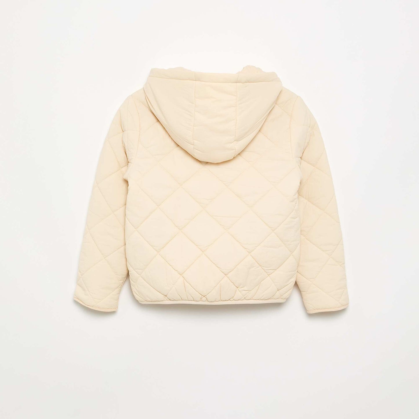 Hooded padded jacket BEIGE