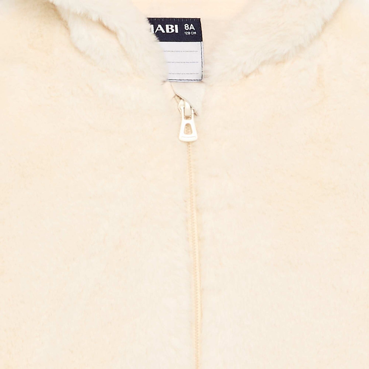 Hooded faux fur jacket WHITE