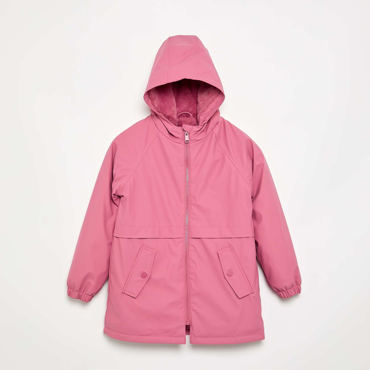 Faux Fur Lined Parka PINK