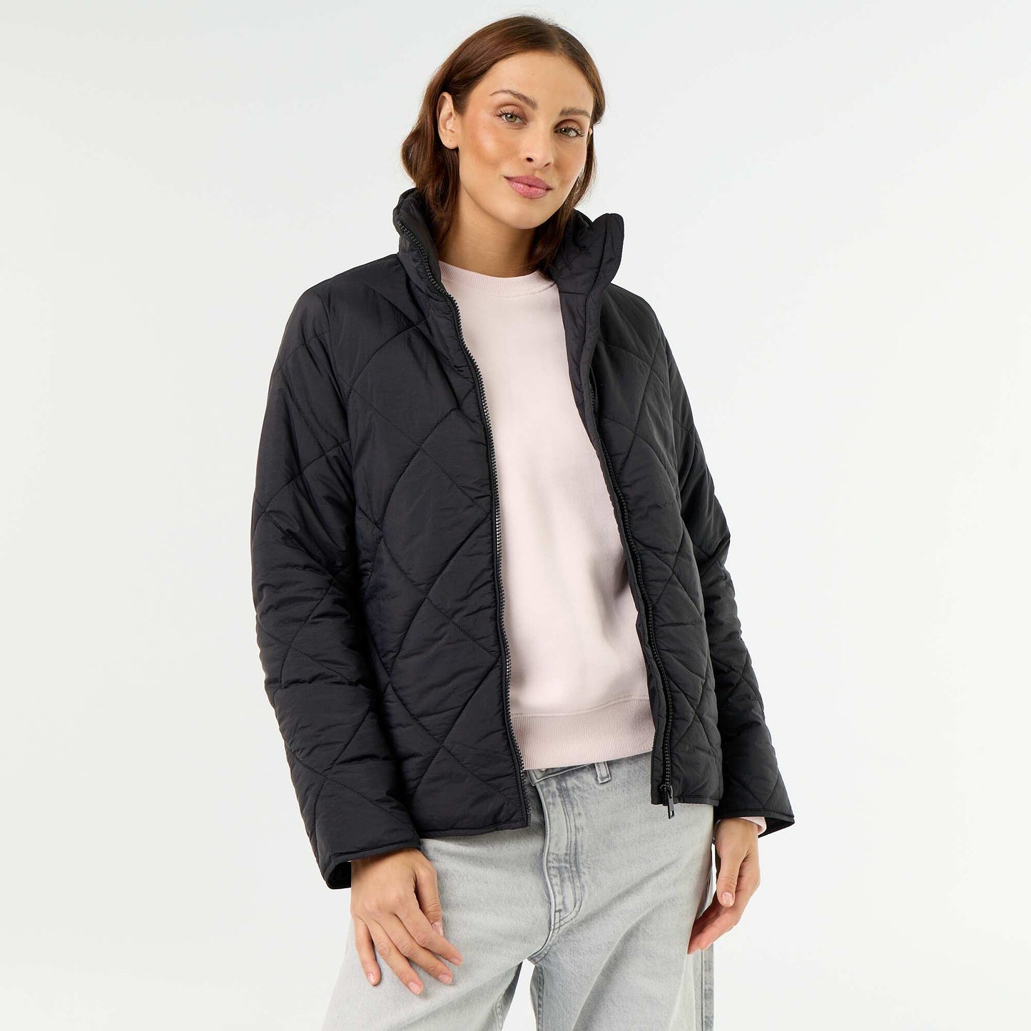 Quilted Water-Repellent Jacket BLACK