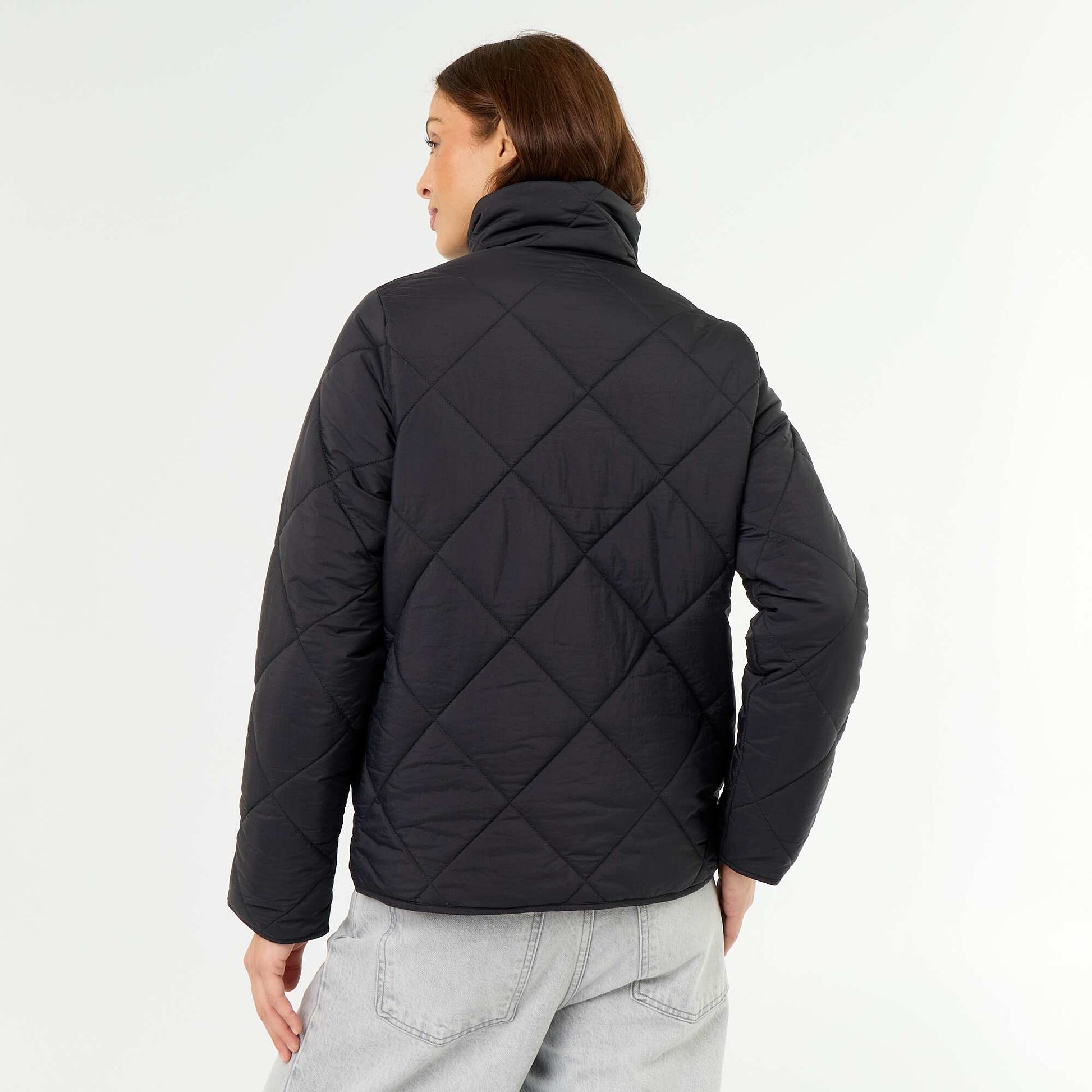 Quilted Water-Repellent Jacket BLACK