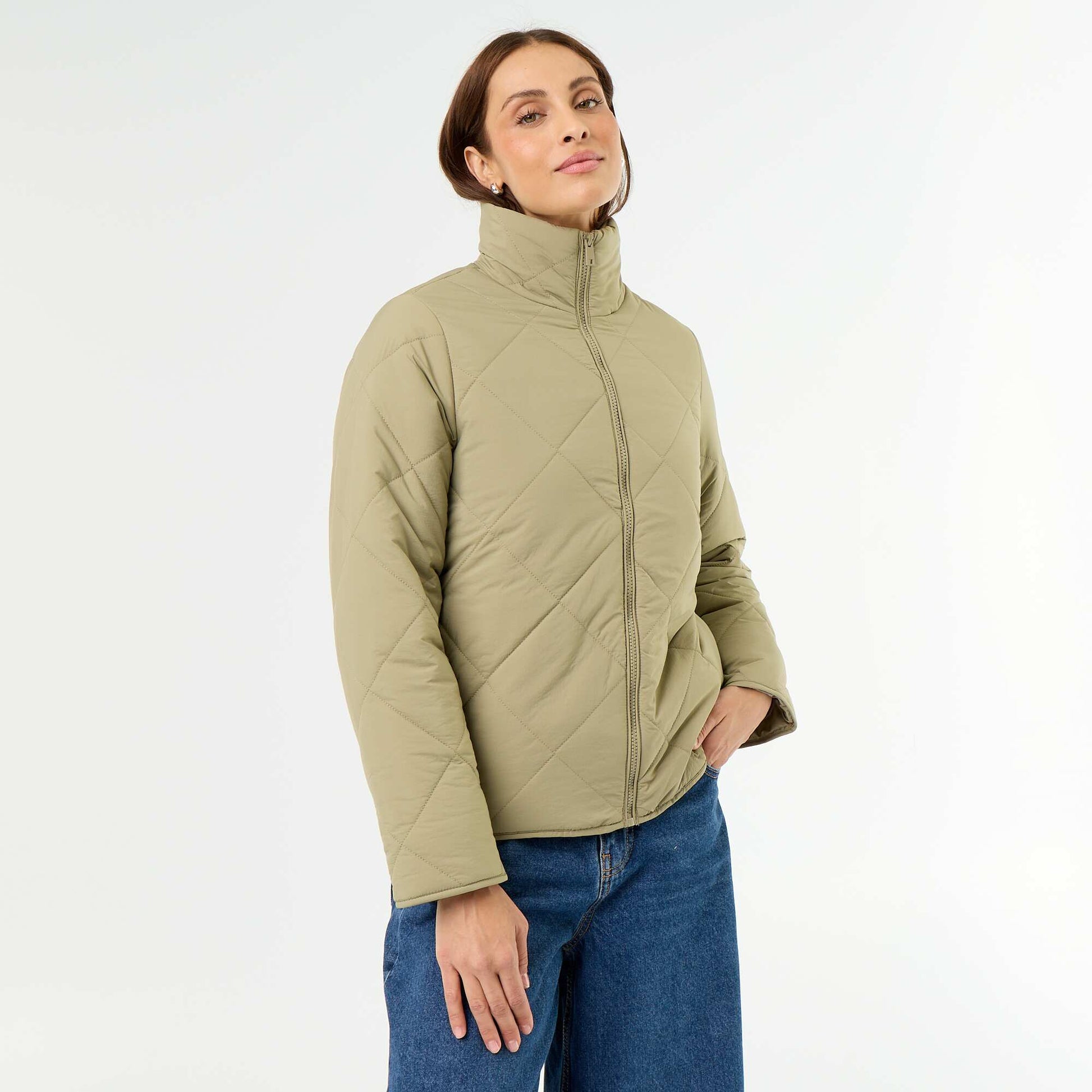 Quilted Water-Repellent Jacket GREEN