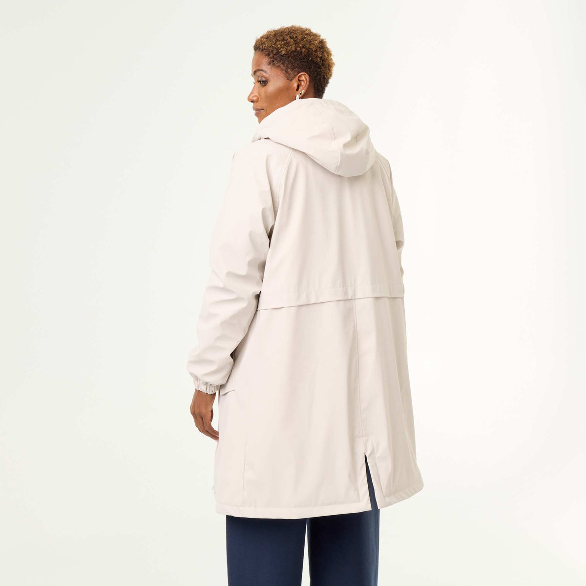 Straight-cut faux fur lined parka GREY