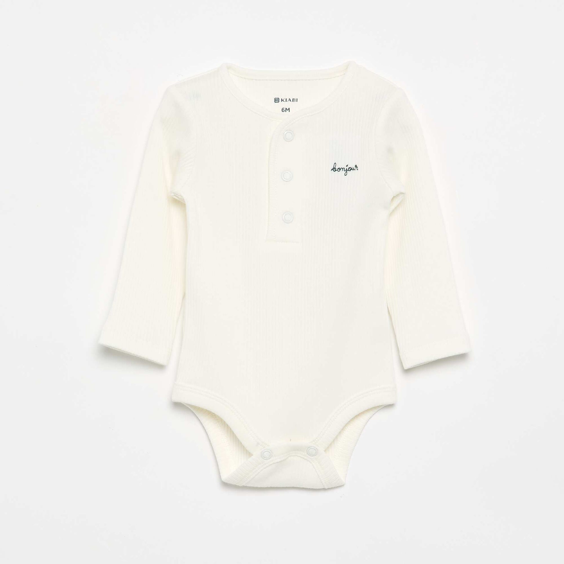 2-pack Ribbed Bodysuits WHITE
