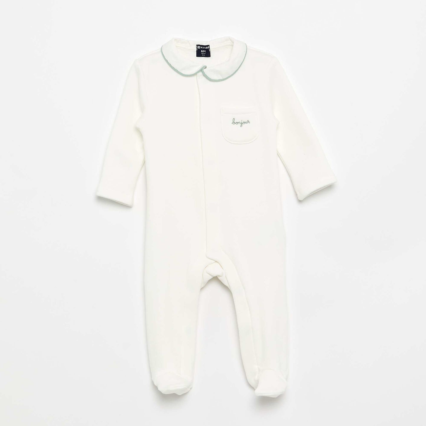 Sleepsuit with Collar WHITE