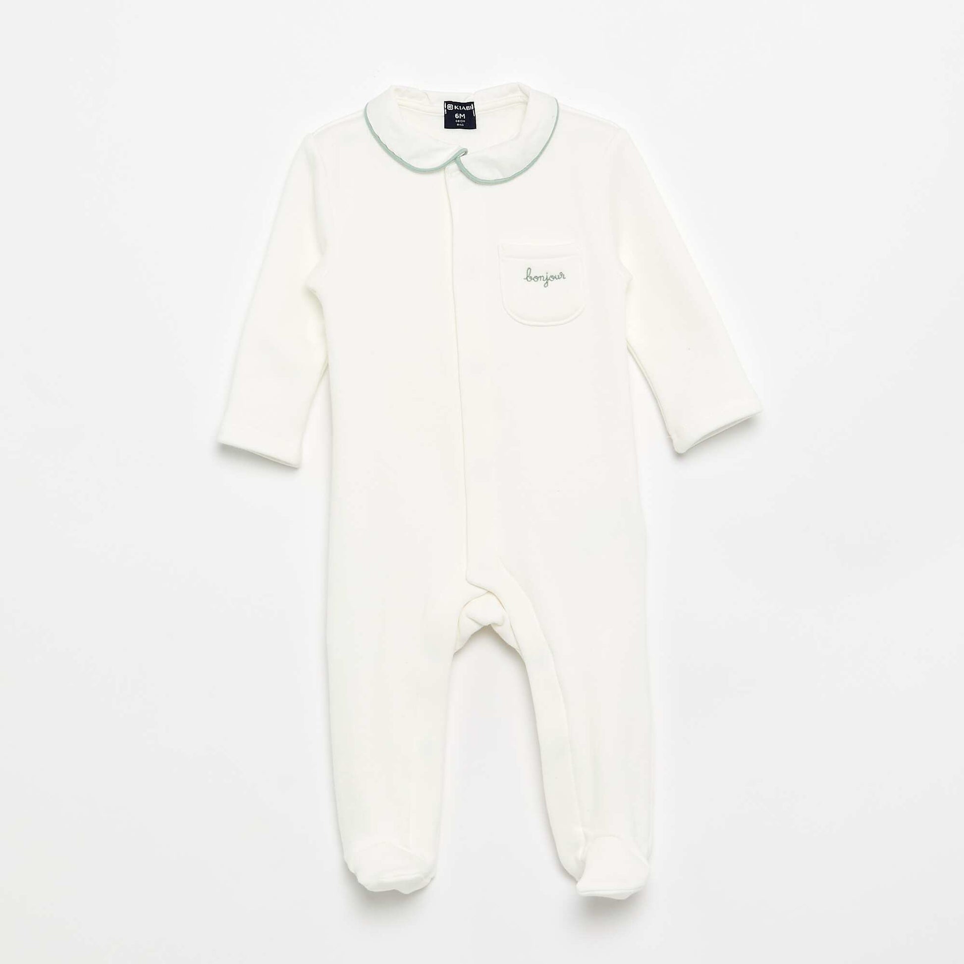 Sleepsuit with Collar WHITE