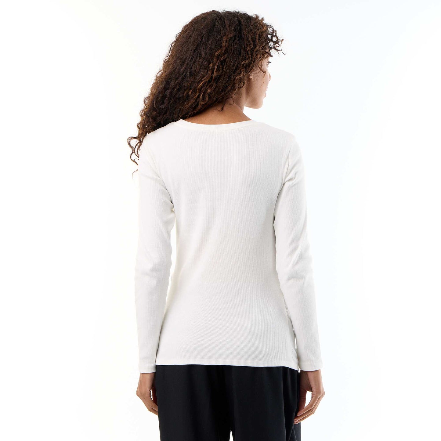 Ribbed Maternity T-shirt WHITE