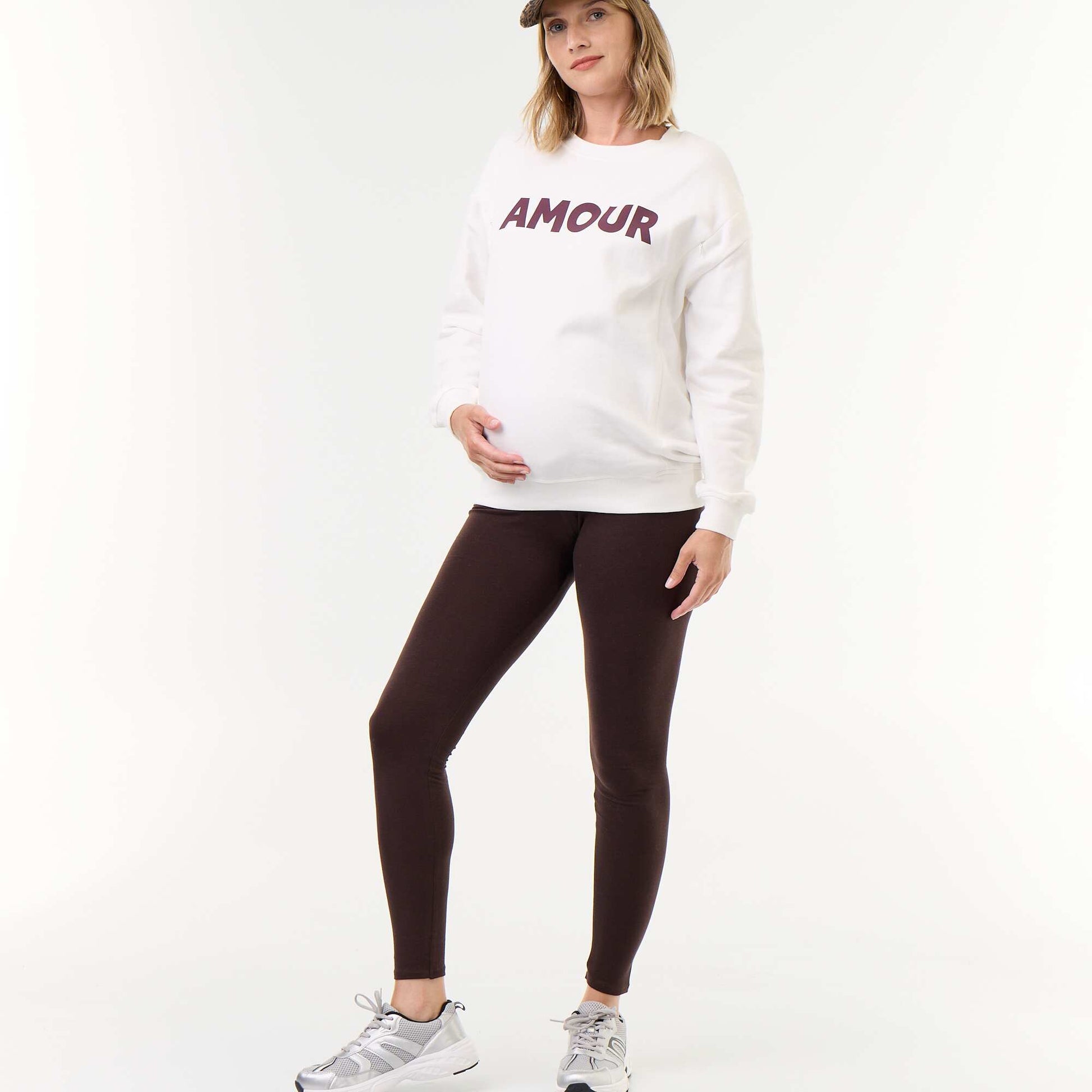 Printed Nursing Sweatshirt WHITE