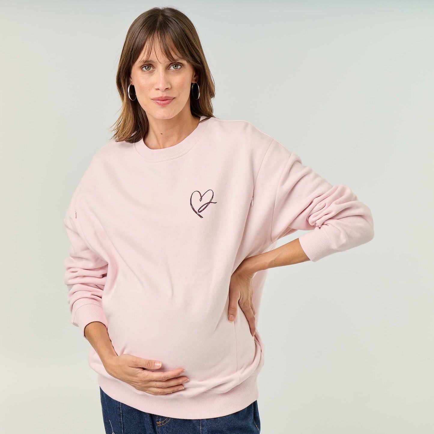 Printed Nursing Sweatshirt PINK