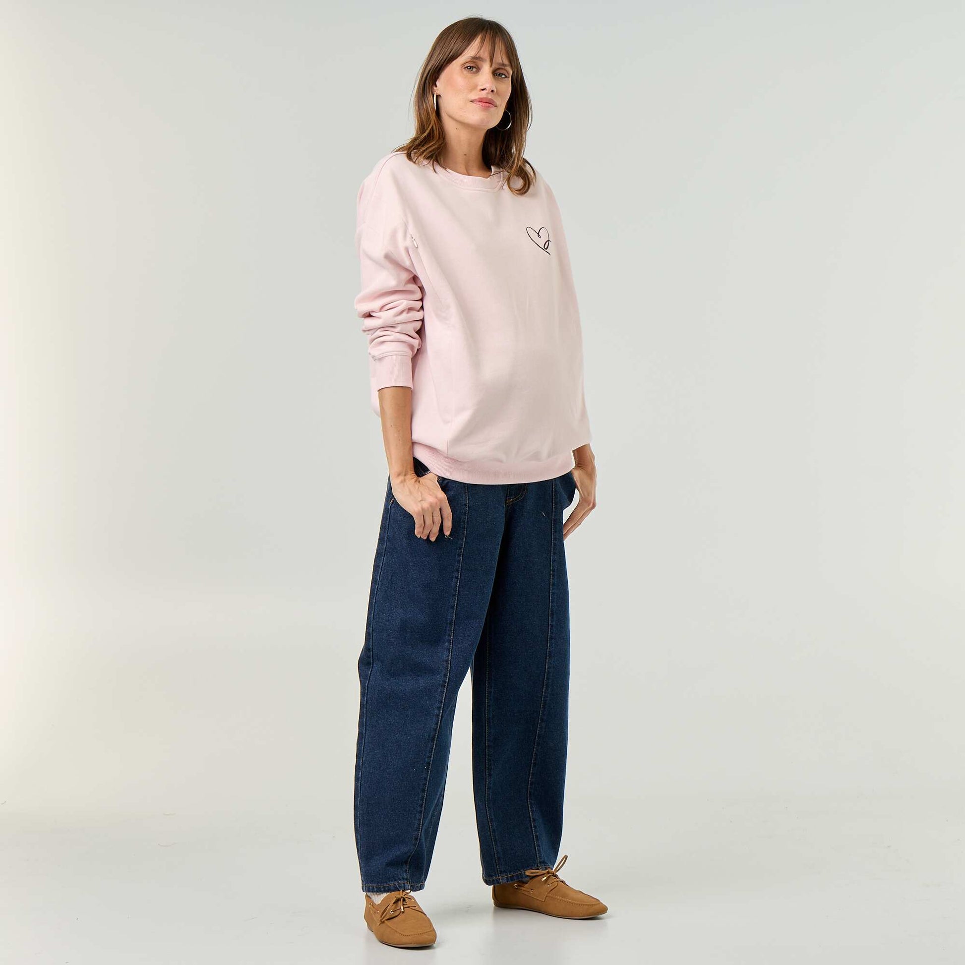 Printed Nursing Sweatshirt PINK