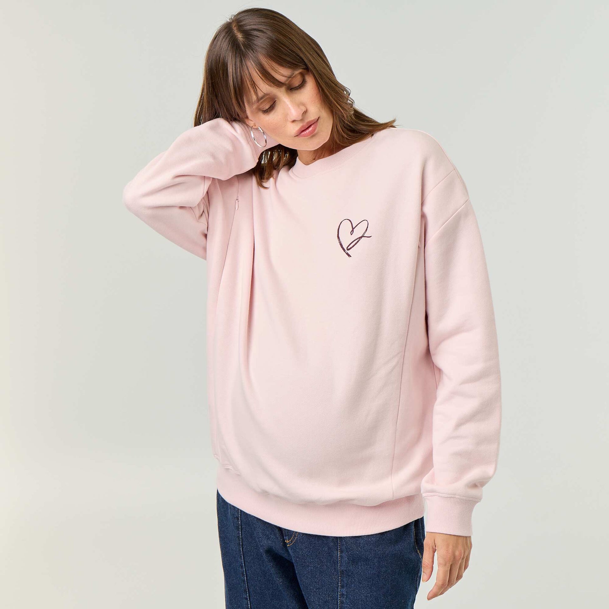 Printed Nursing Sweatshirt PINK