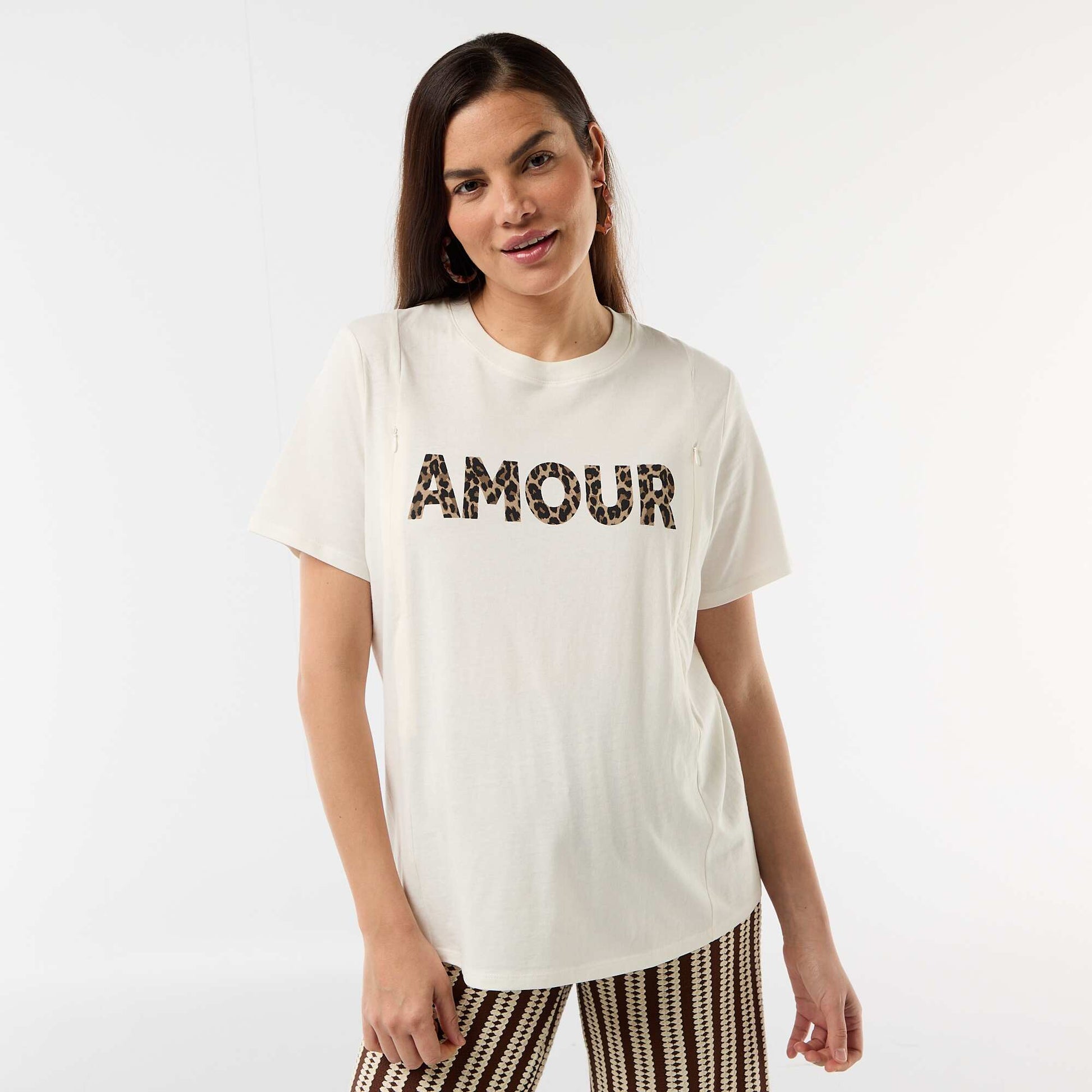Printed Nursing T-shirt WHITE