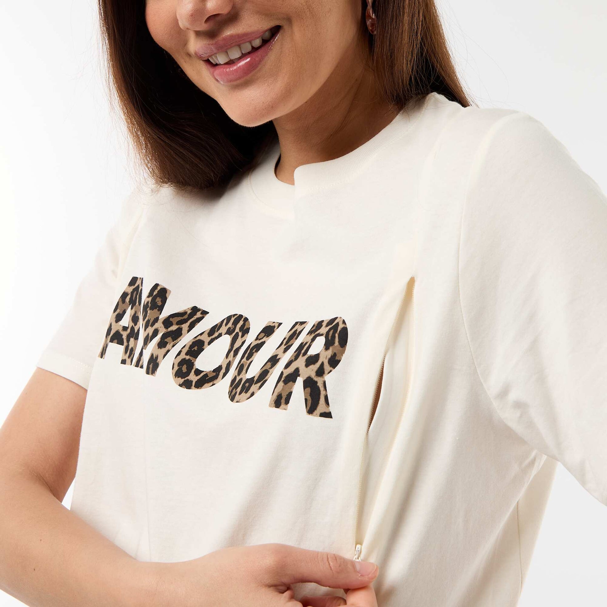 Printed Nursing T-shirt WHITE