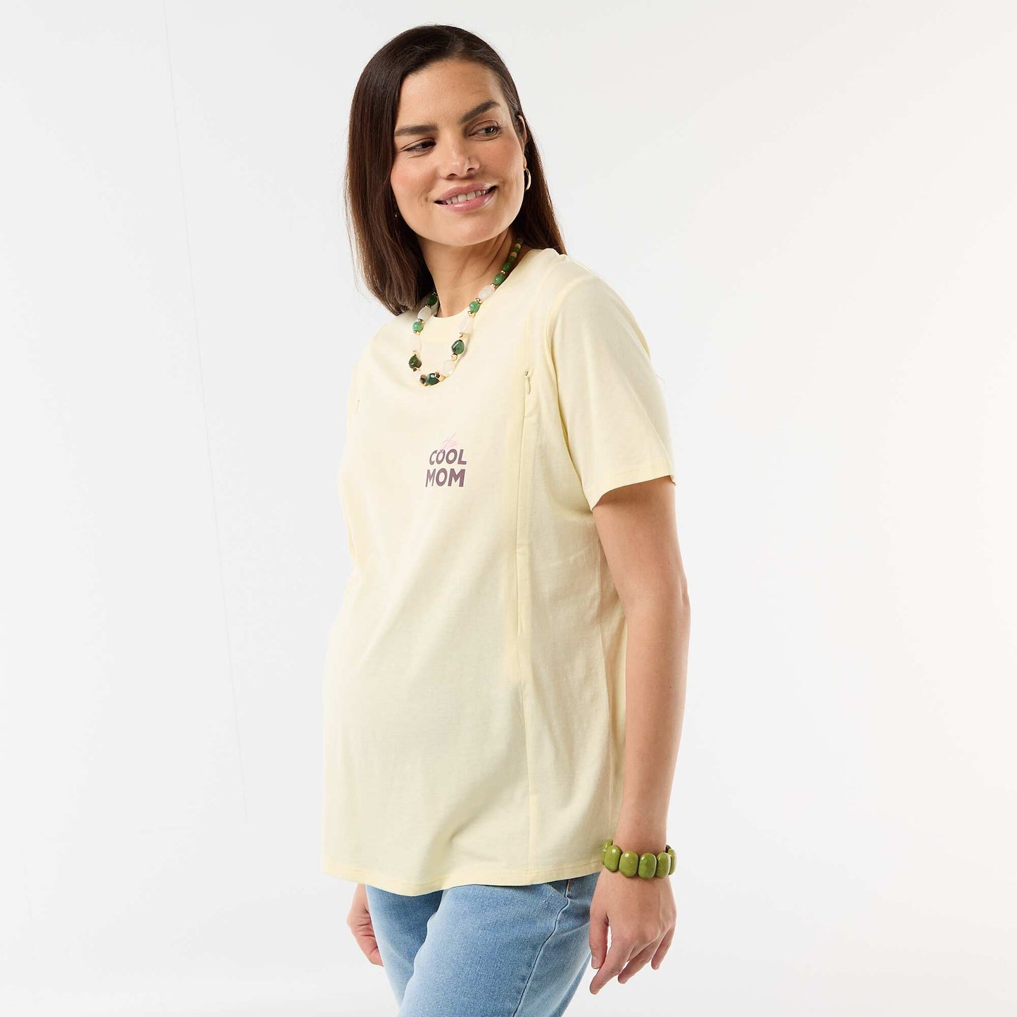 Printed Nursing T-shirt YELLOW