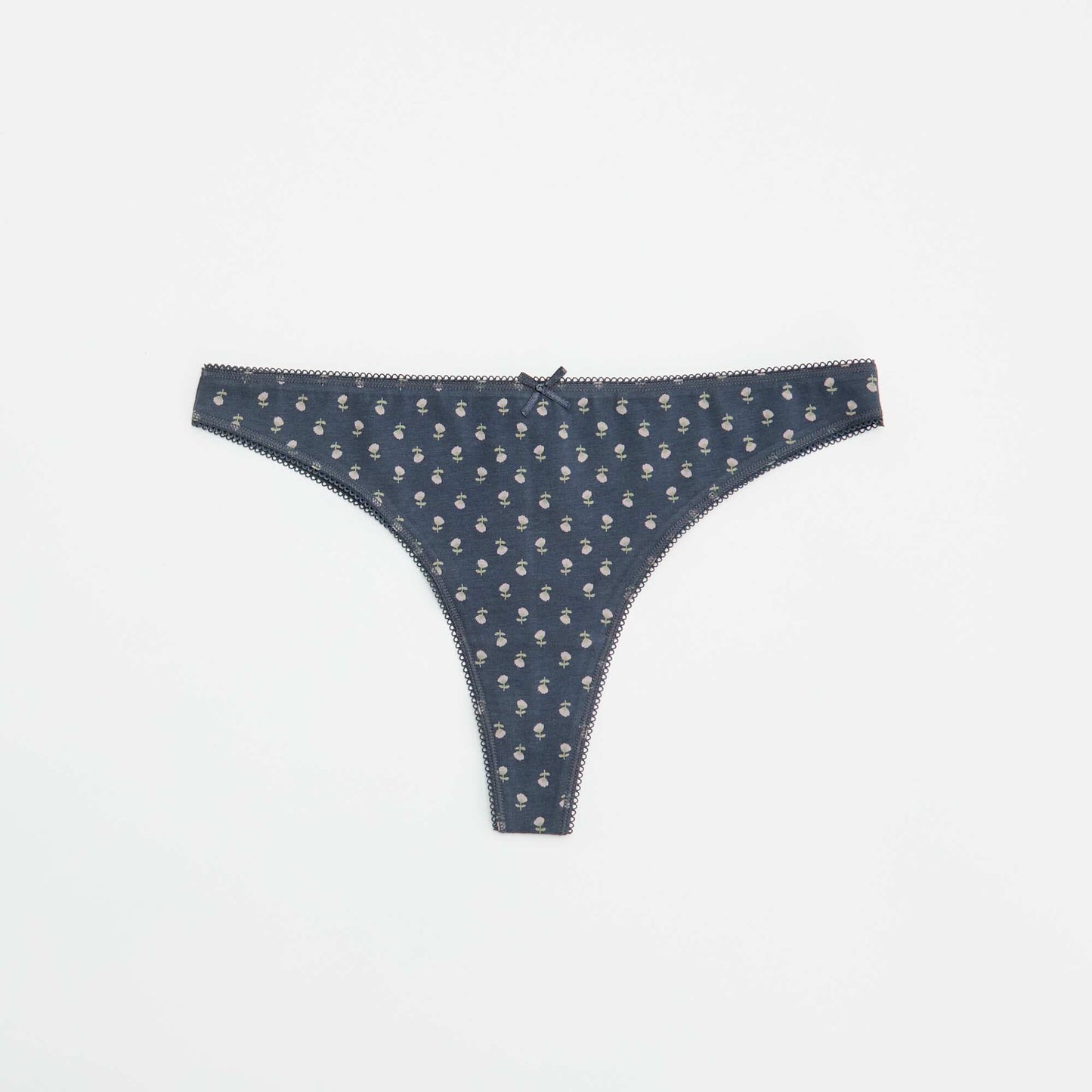 Pack of 5 Cotton Thongs BLUE