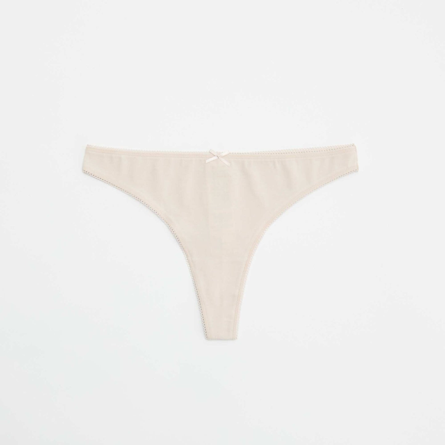 Pack of 5 Cotton Thongs BEIGE