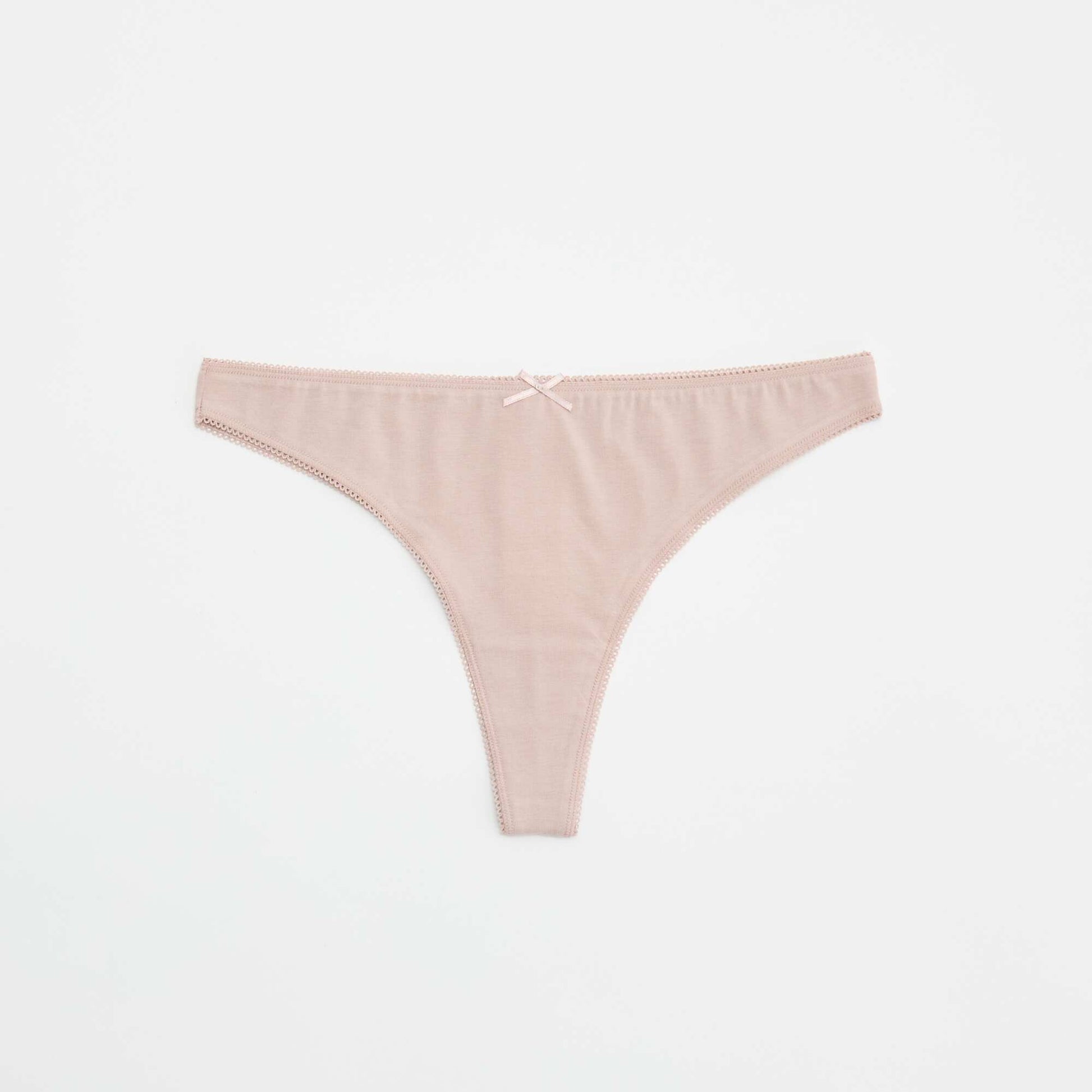 Pack of 5 Cotton Thongs BEIGE