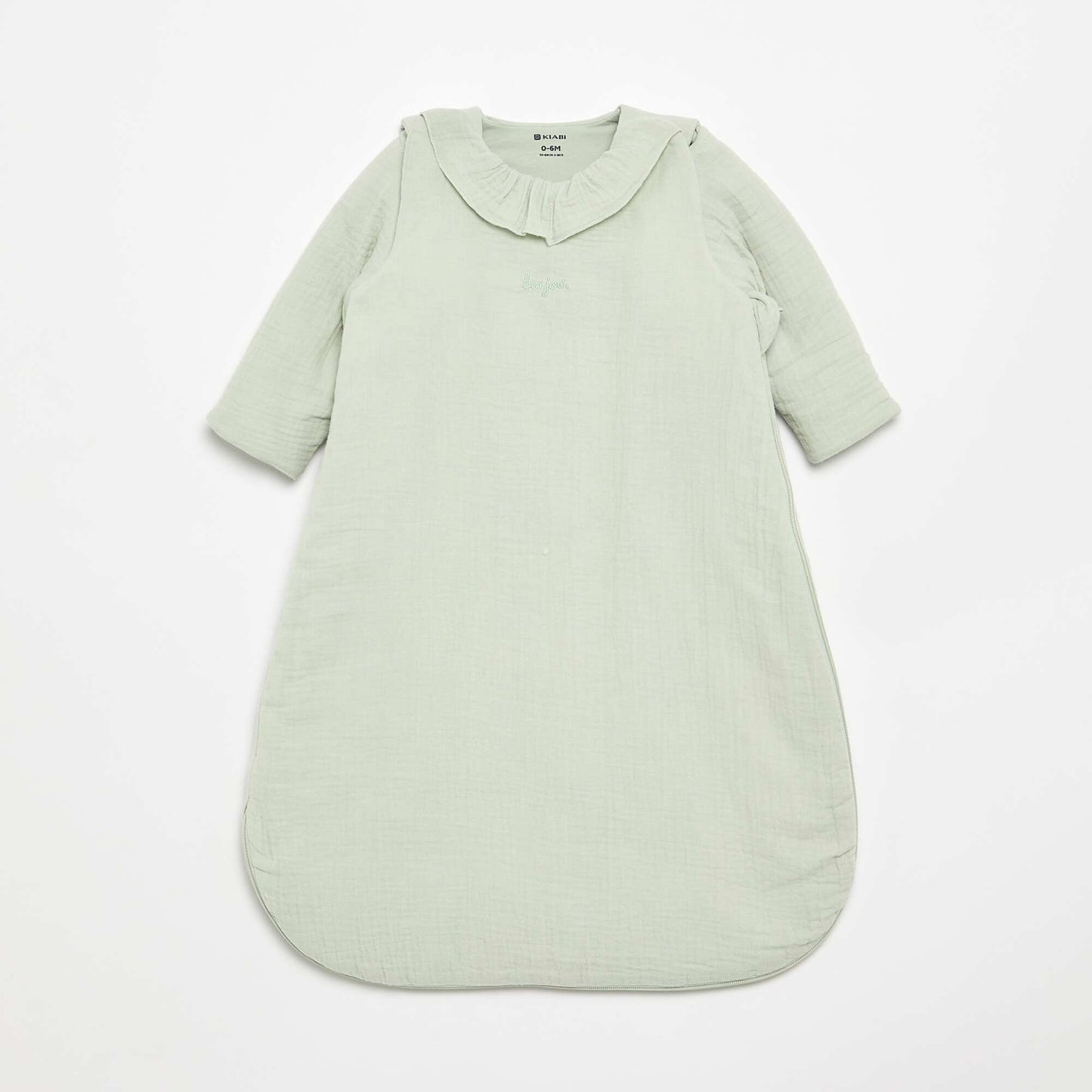Sleeping bag with fancy collar GREEN
