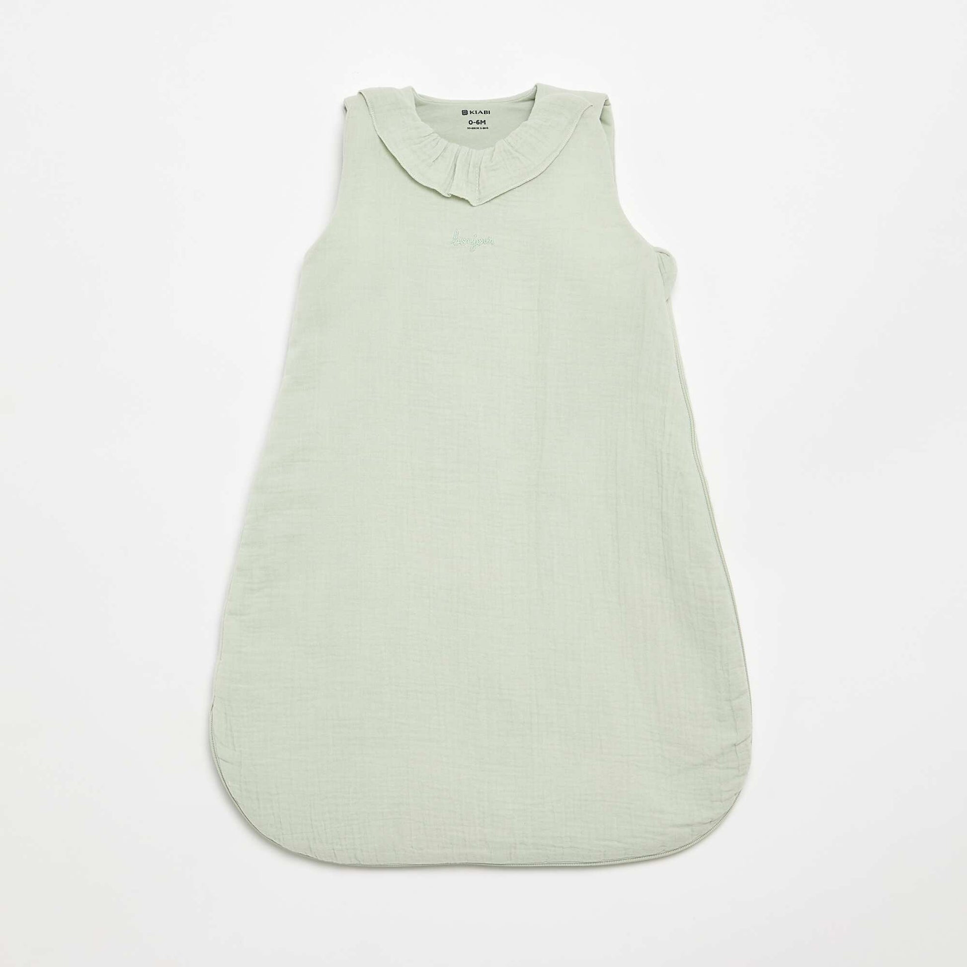 Sleeping bag with fancy collar GREEN