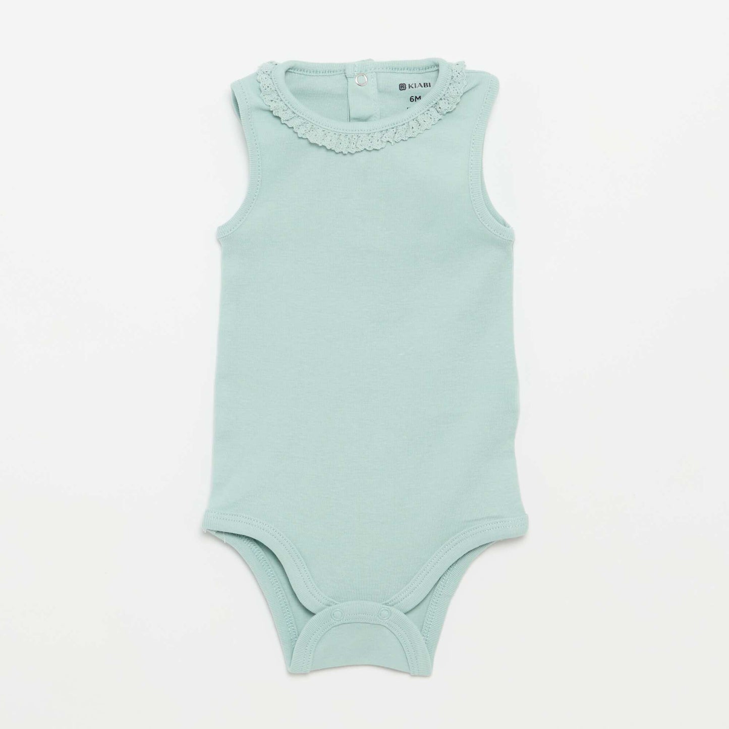 Set of 3 Embroidered Round-Neck Bodysuits BEIGE
